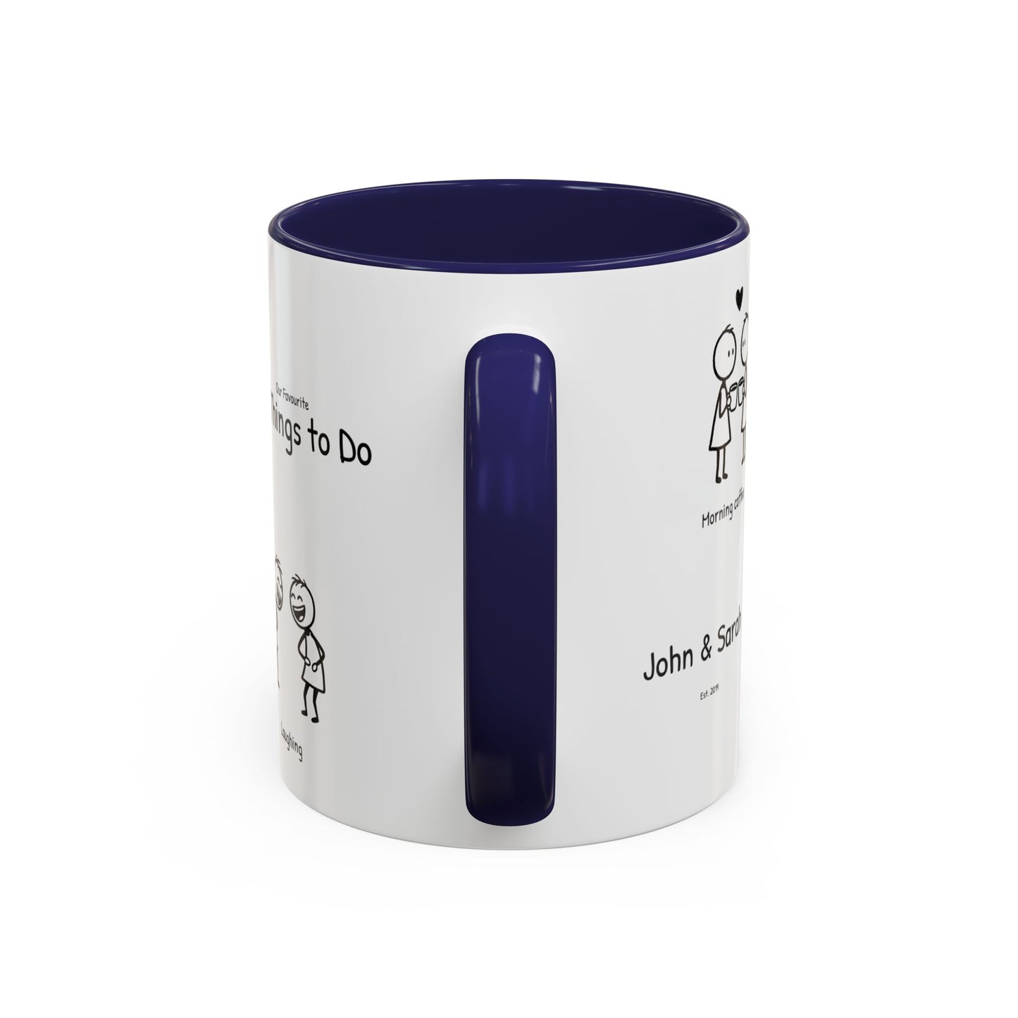 Our Favorite Things to Do Valentine’s Mug – Cozy Couples Illustrated Accent Coffee Mug - 14705