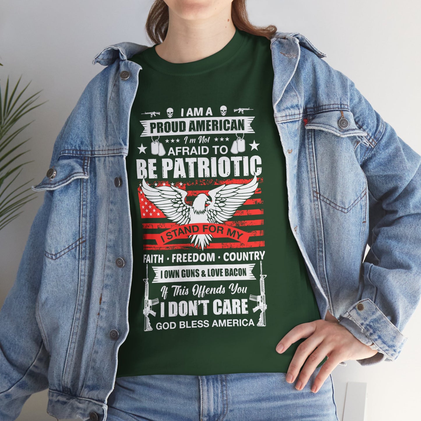 Unisex Patriotic Tee - Proud American T-Shirt, 4th of July Gift, Freedom Shirt, Memorial Day Apparel, Casual Wear - 13789