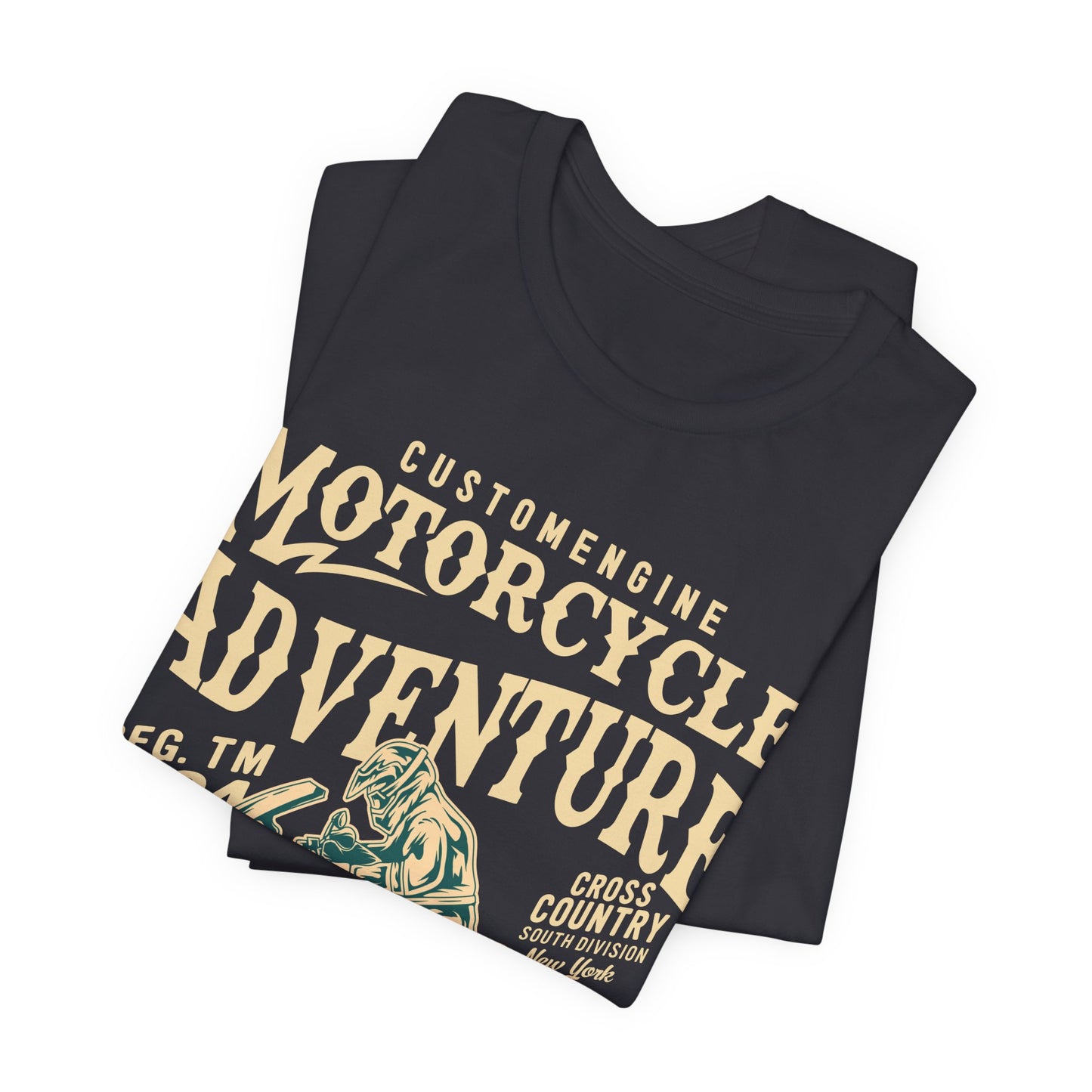 Custom Engine, Motorcycle Adventure - Unisex Jersey Short Sleeve Tee - 13146