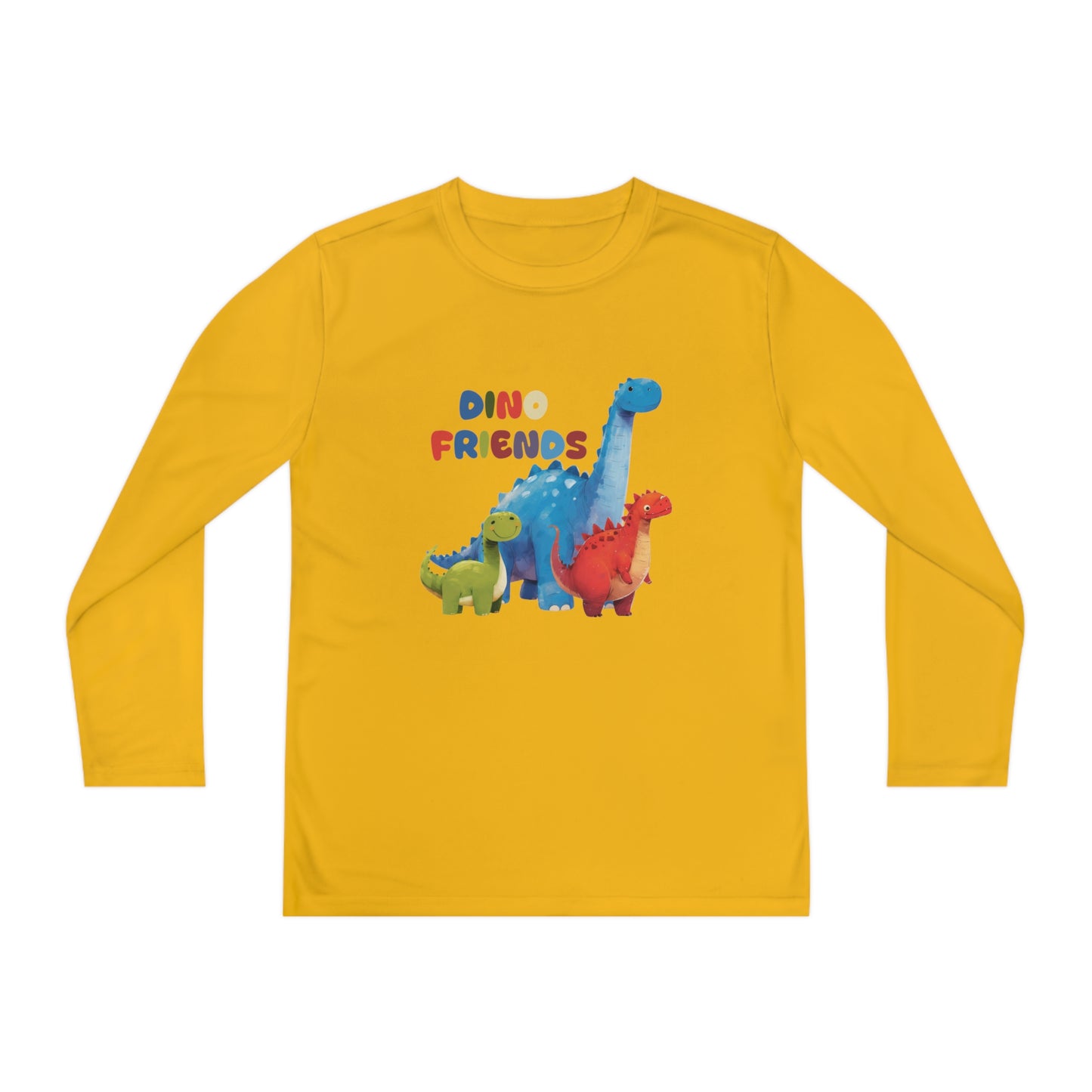 Dino Friends in Gobi - Youth Long Sleeve Competitor Tee