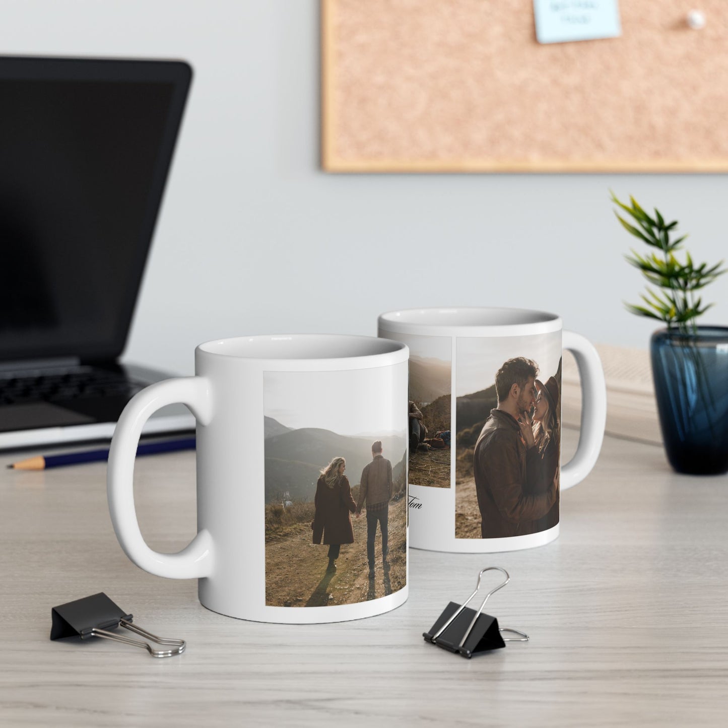 Julian & Tom, Couple's Photos, Customizable - Ceramic Mug, (11oz, 15oz) - 11030