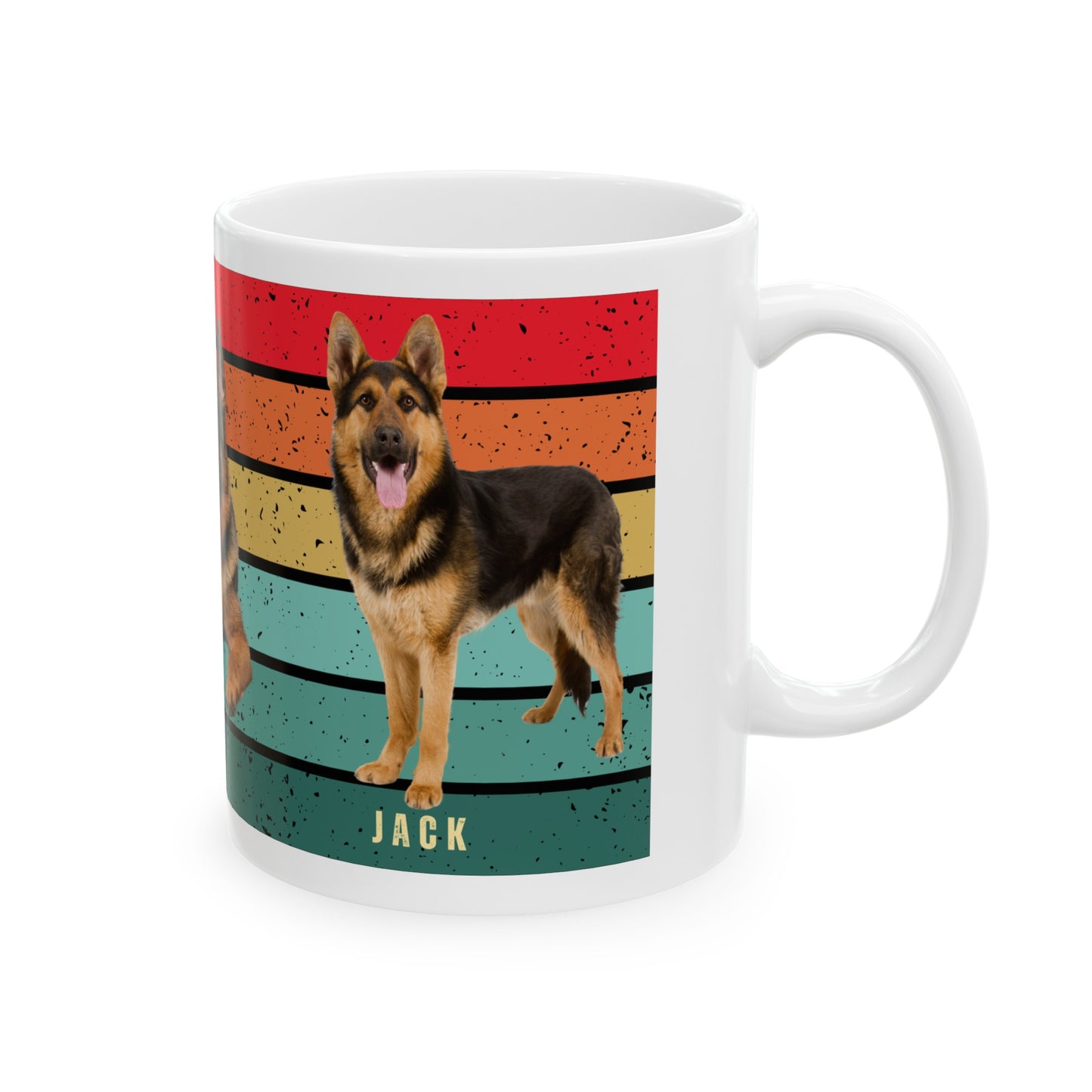 Custom Dog Photo Ceramic Mug, (11oz, 15oz)