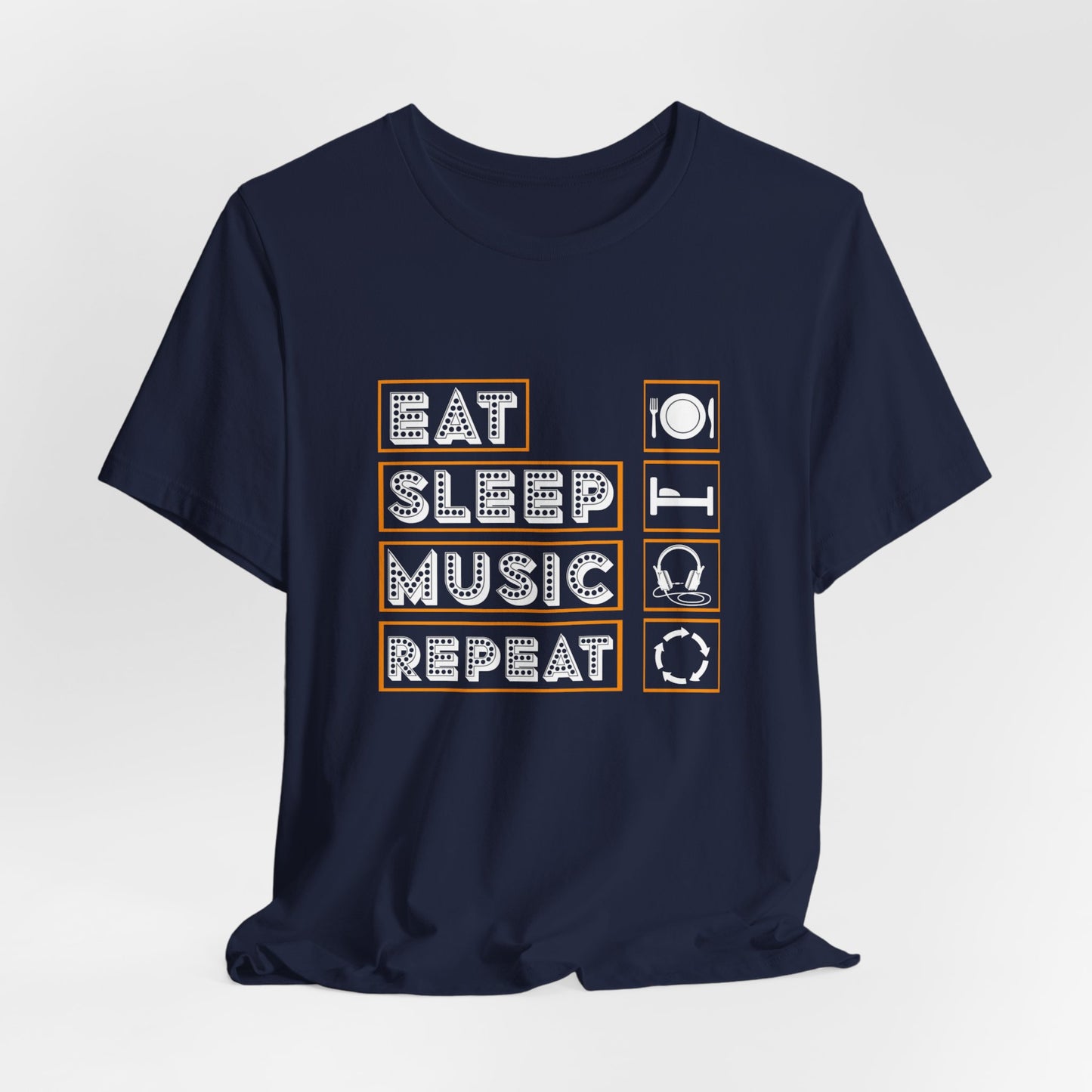 Eat Sleep Music Repeat - Unisex Jersey Short Sleeve Tee