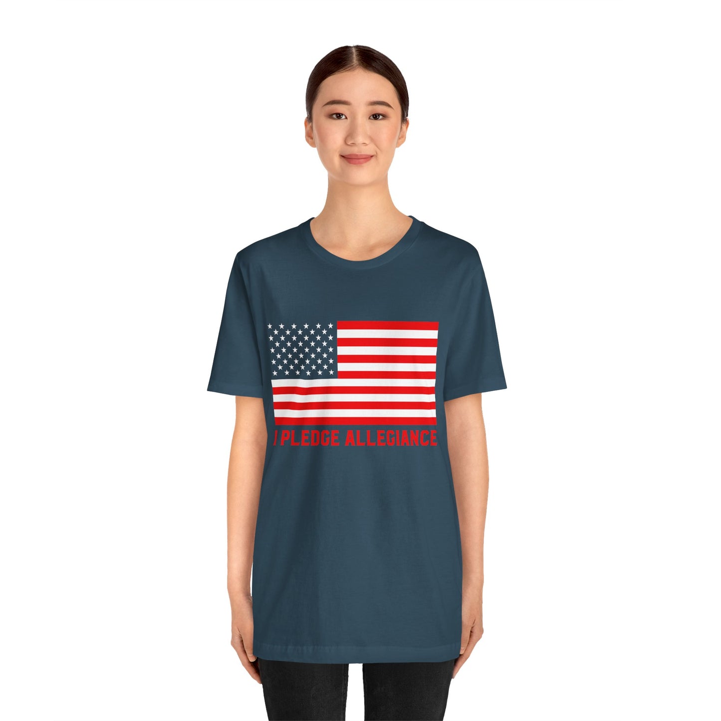 Patriotic Pledge Tee, Unisex T-Shirt for Celebrating Freedom, Independence Day Shirt Gift for Patriots - 13697