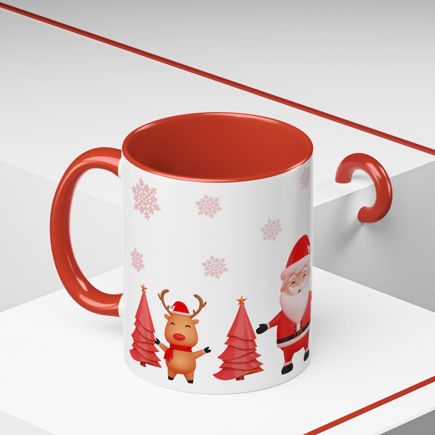 Santa, Snowman & Reindeer - Accent Coffee Mug (11, 15oz) - 10303