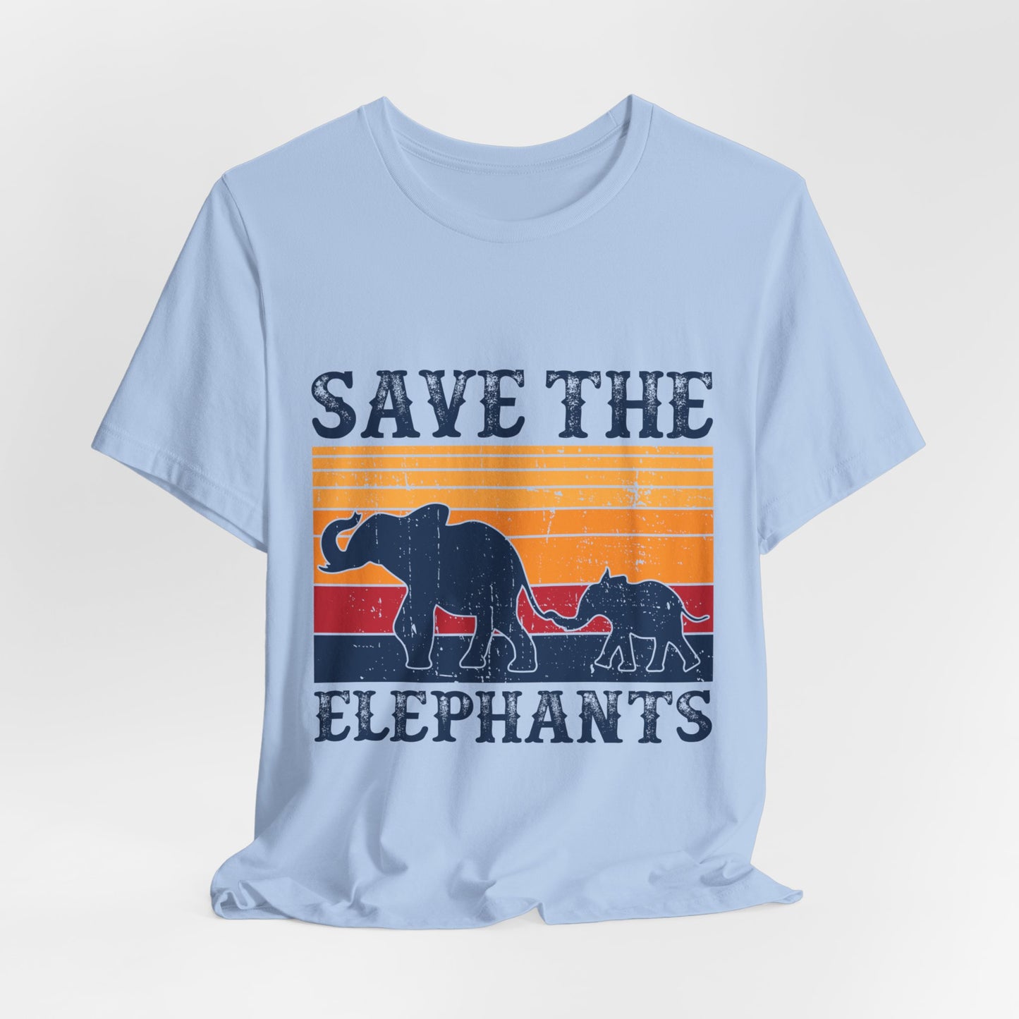 Vegan: Save The Elephants - Unisex Jersey Short Sleeve Tee