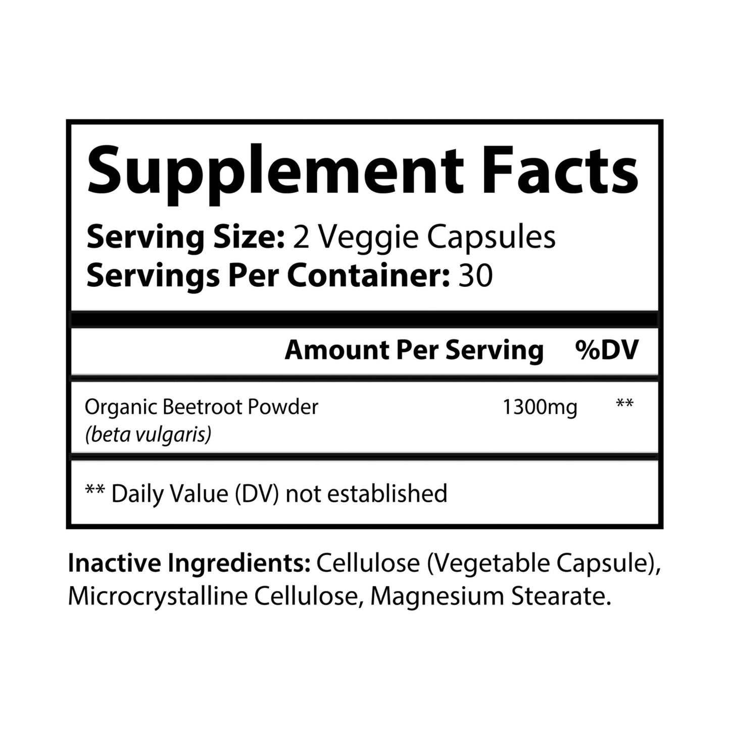 Beetroot Supplement (60 Capsules) - 11786