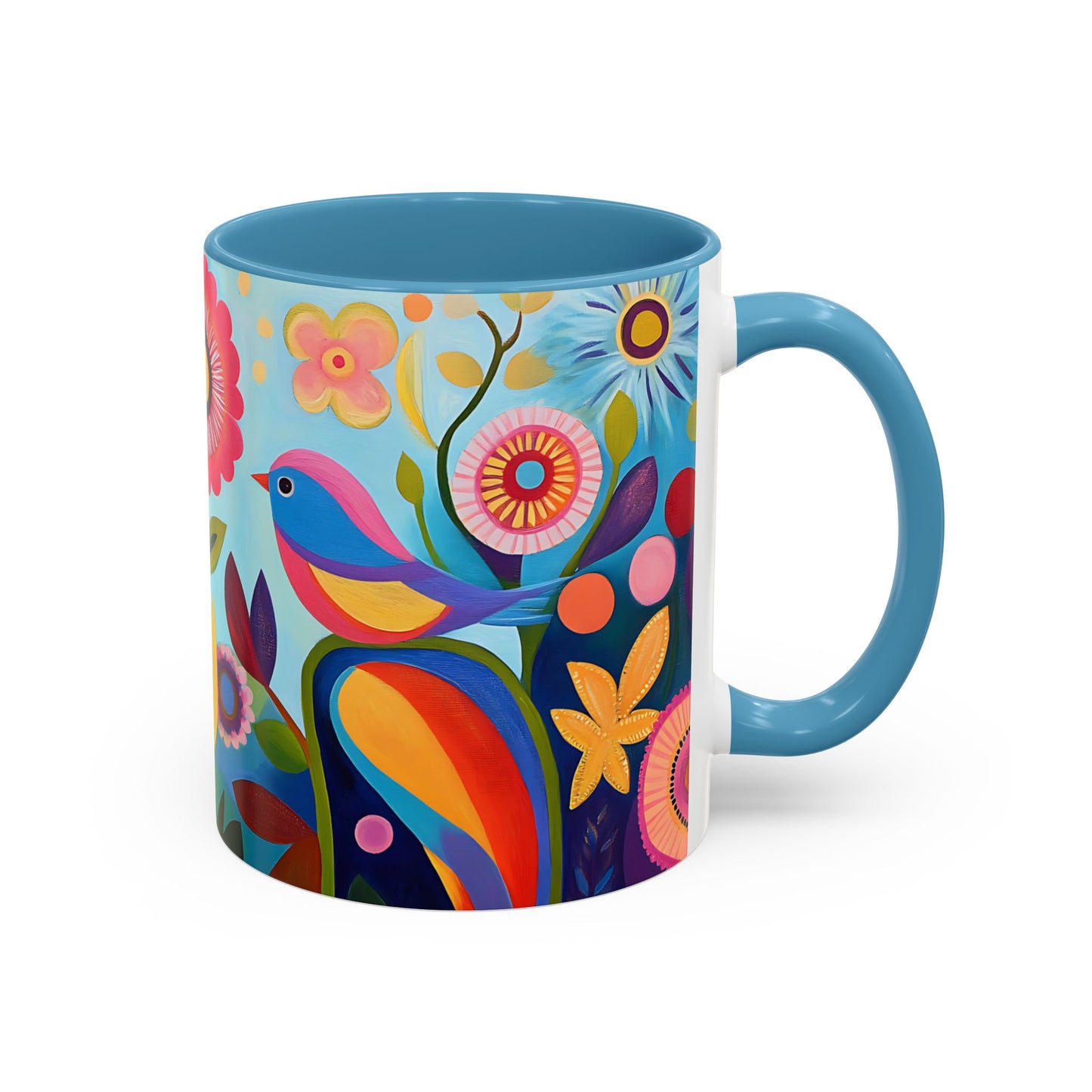 Vibrant Floral Accent Coffee Mug - Perfect for Nature Lovers and Gift Giving - 11914