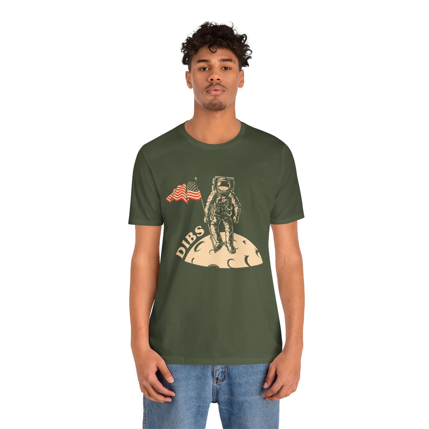 US, July 4th,  Astronaut Adventure Tee - DIBS on the Moon, Space Lover Shirt,  Unisex Astronaut Tee - 13737