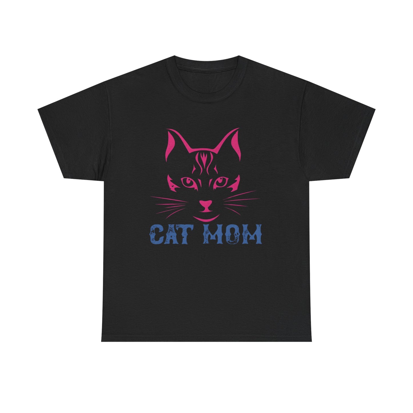 Cat Mom T-Shirt – Cute Cat Face Graphic Tee for Cat Lovers - 14882