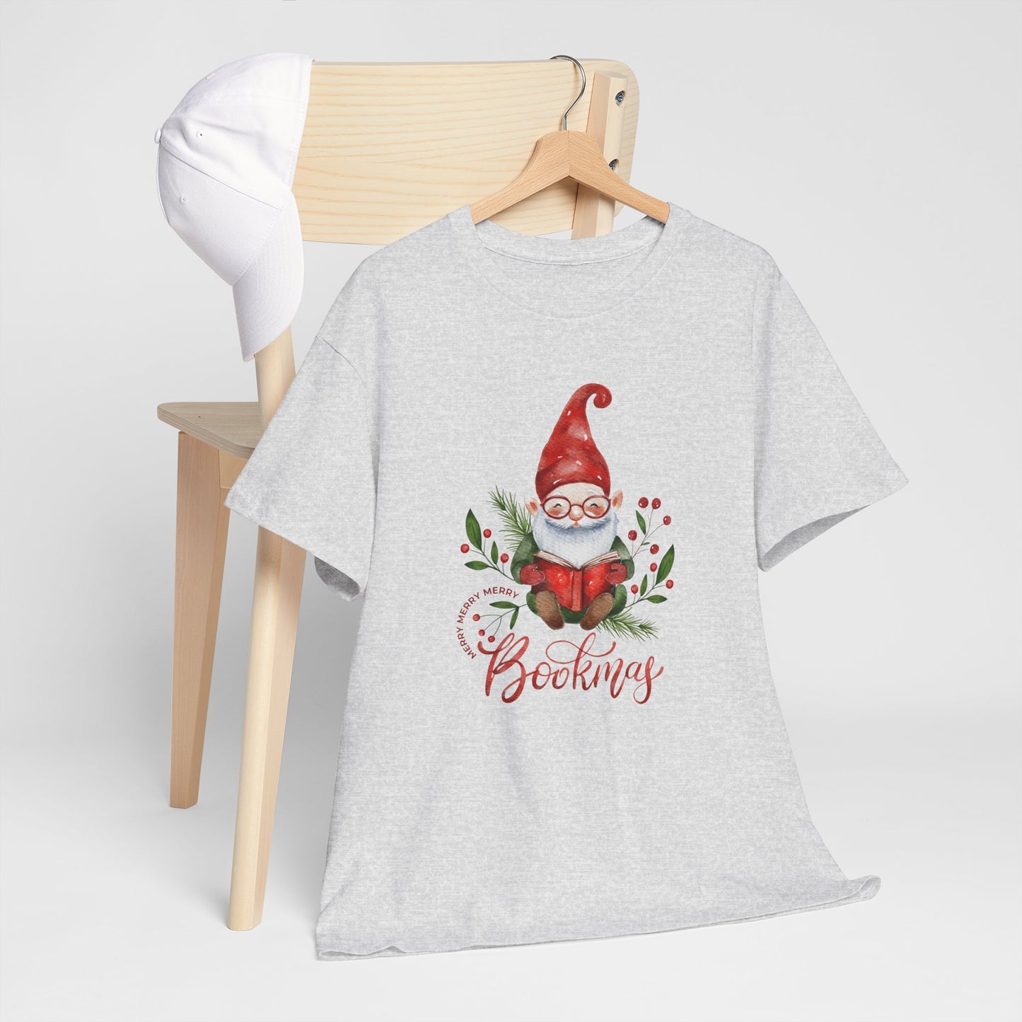 Gnome, Bookmas - Unisex Heavy Cotton Tee - 10771