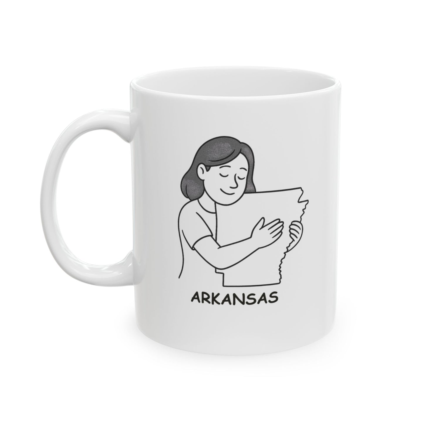 "In Arkansas, ‘home’ isn’t just a place—it’s a feeling." Ceramic Mug - 13364