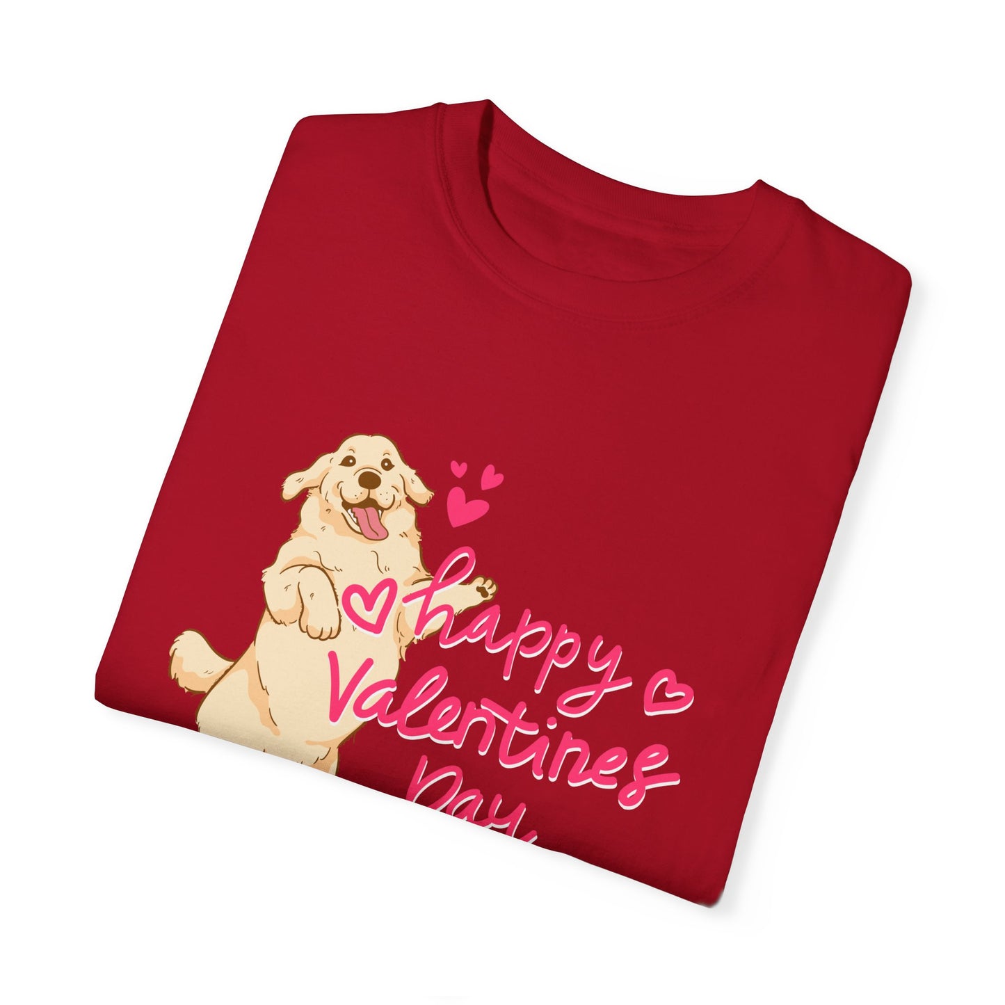Dog, Happy Valentine's Day, XoXo - Unisex Garment-Dyed T-shirt - 11573