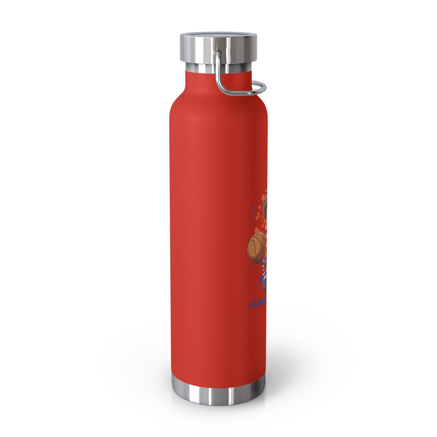 I Love Basketball - Copper Vacuum Insulated Bottle, 22oz