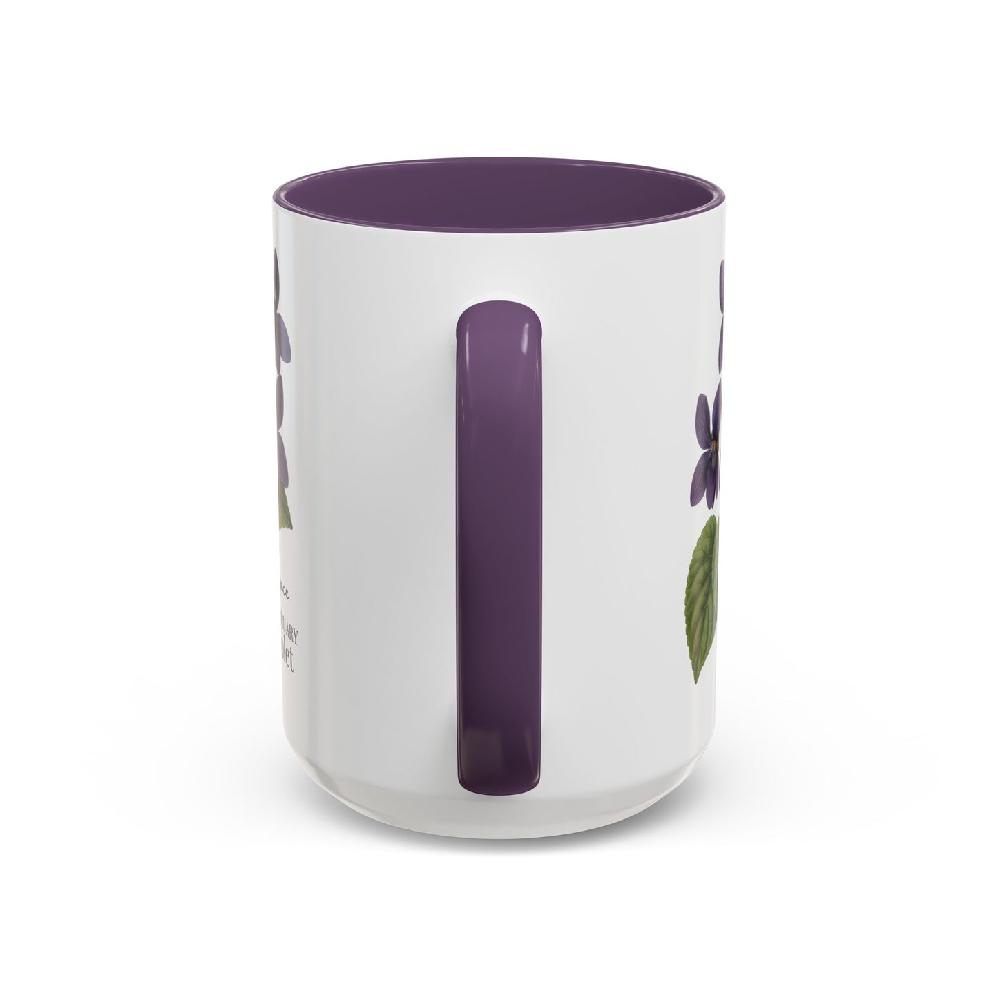 February Birth Flower Violet Mug – Personalized Name Coffee Cup - 14687