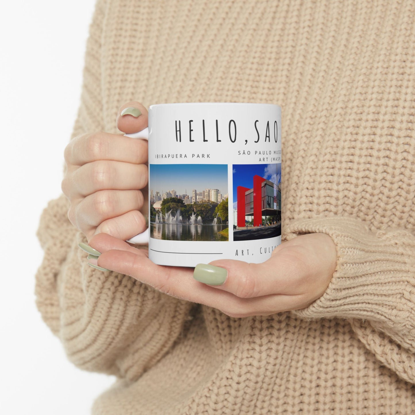 Hello Sao Paulo Ceramic Mug – Art, Culture, Life (11oz & 15oz) - 12026