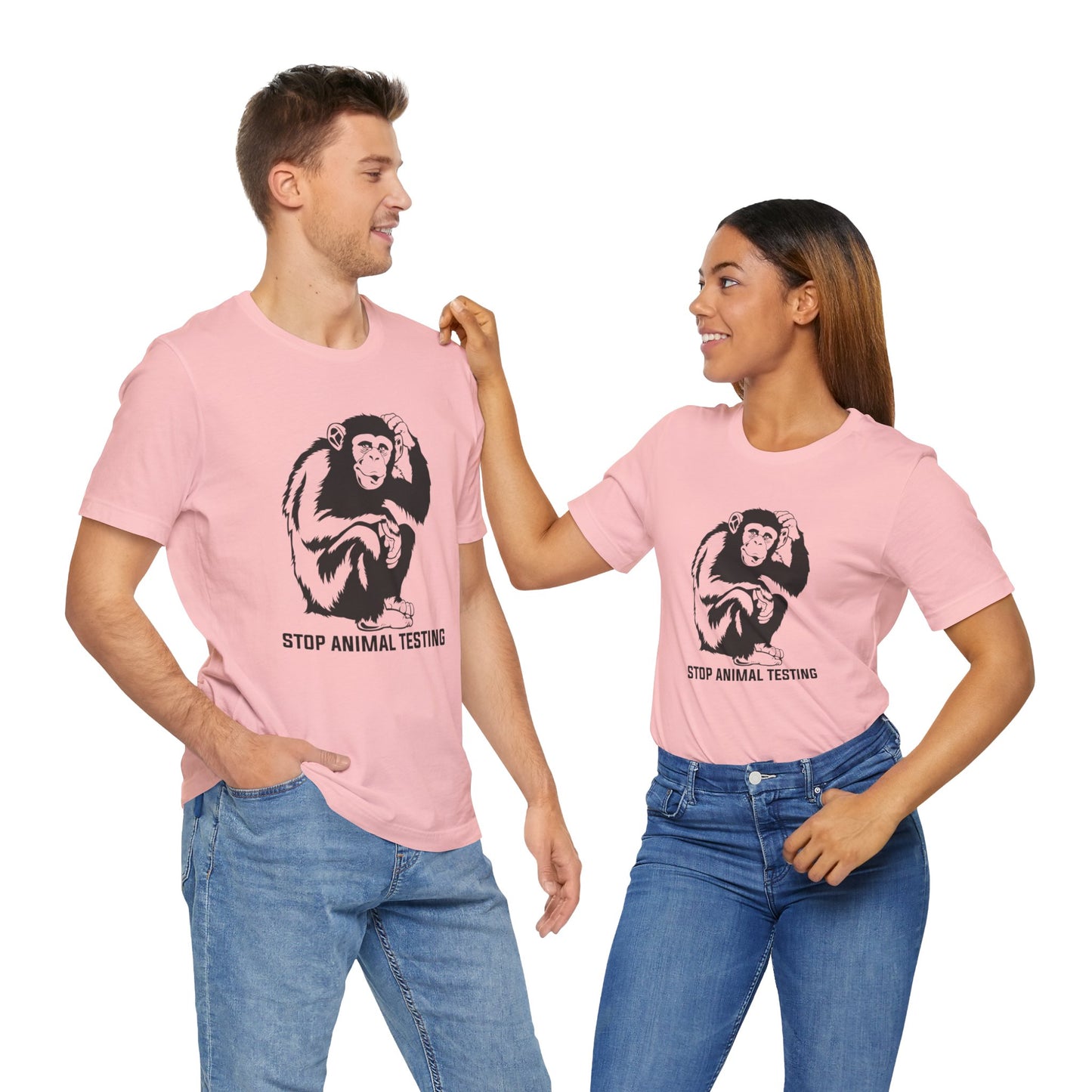 Vegan: Stop Animal Testing - Unisex Jersey Short Sleeve Tee