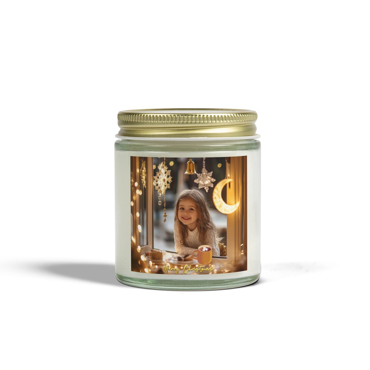 Little Girl, Merry Christmas - Scented Candles, Coconut Apricot Wax (4oz, 9oz) - 10388