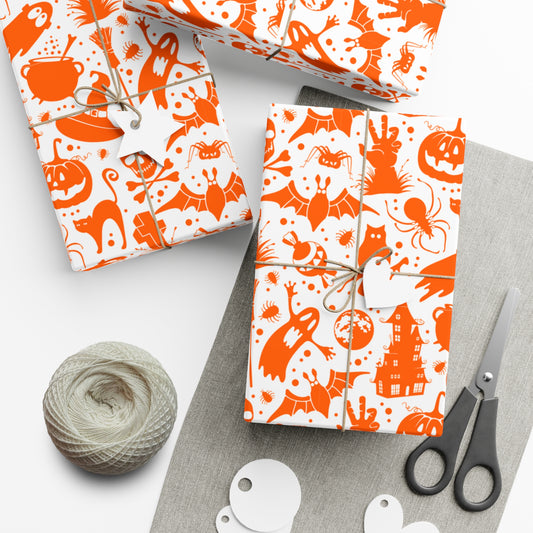 Orange Halloween - Gift Wrap Papers