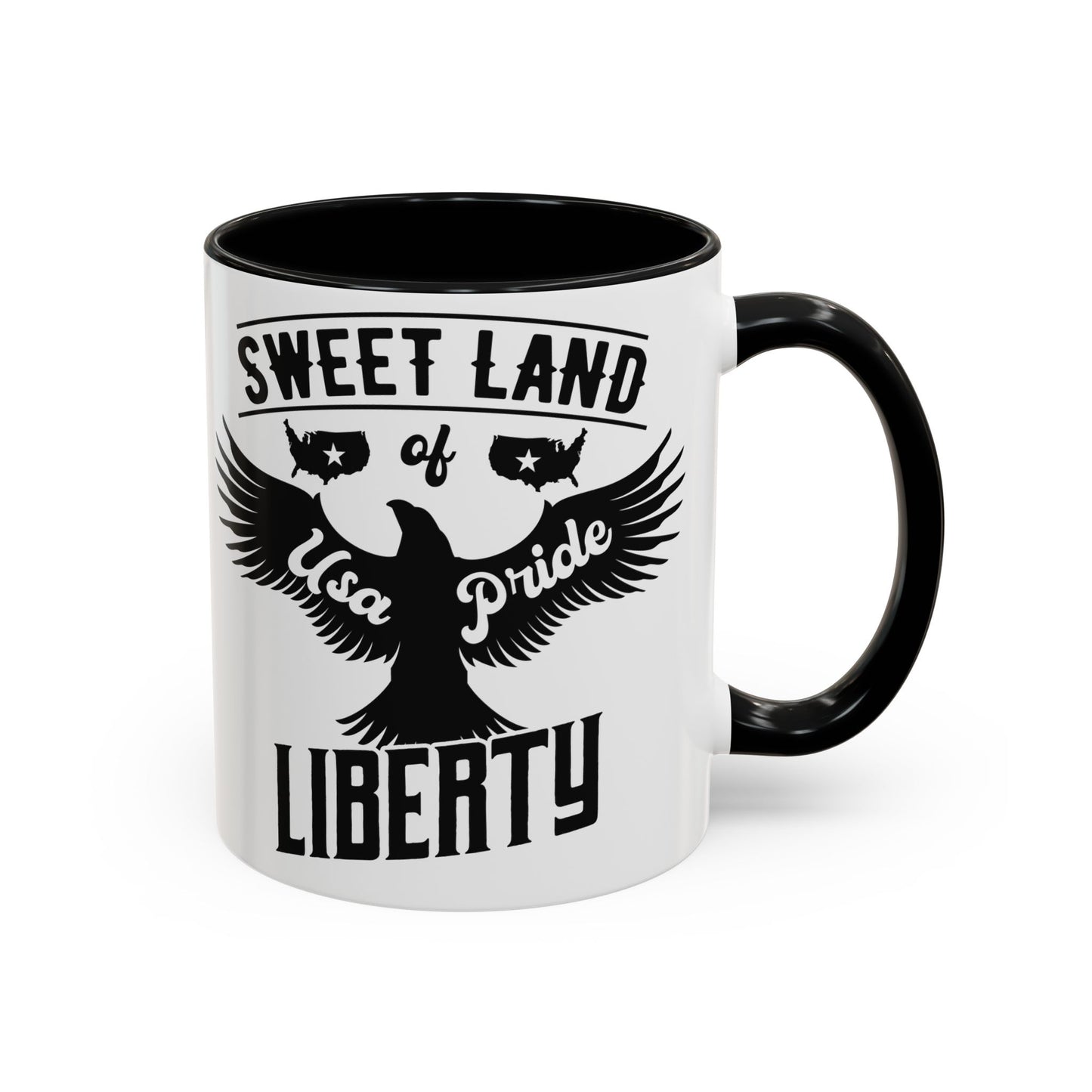 Patriotic Coffee Mug - Sweet Land of Liberty Design, 4th of July Gift, Inspirational Drinkware, American Pride Mug, Vintage Style Cup - 13892
