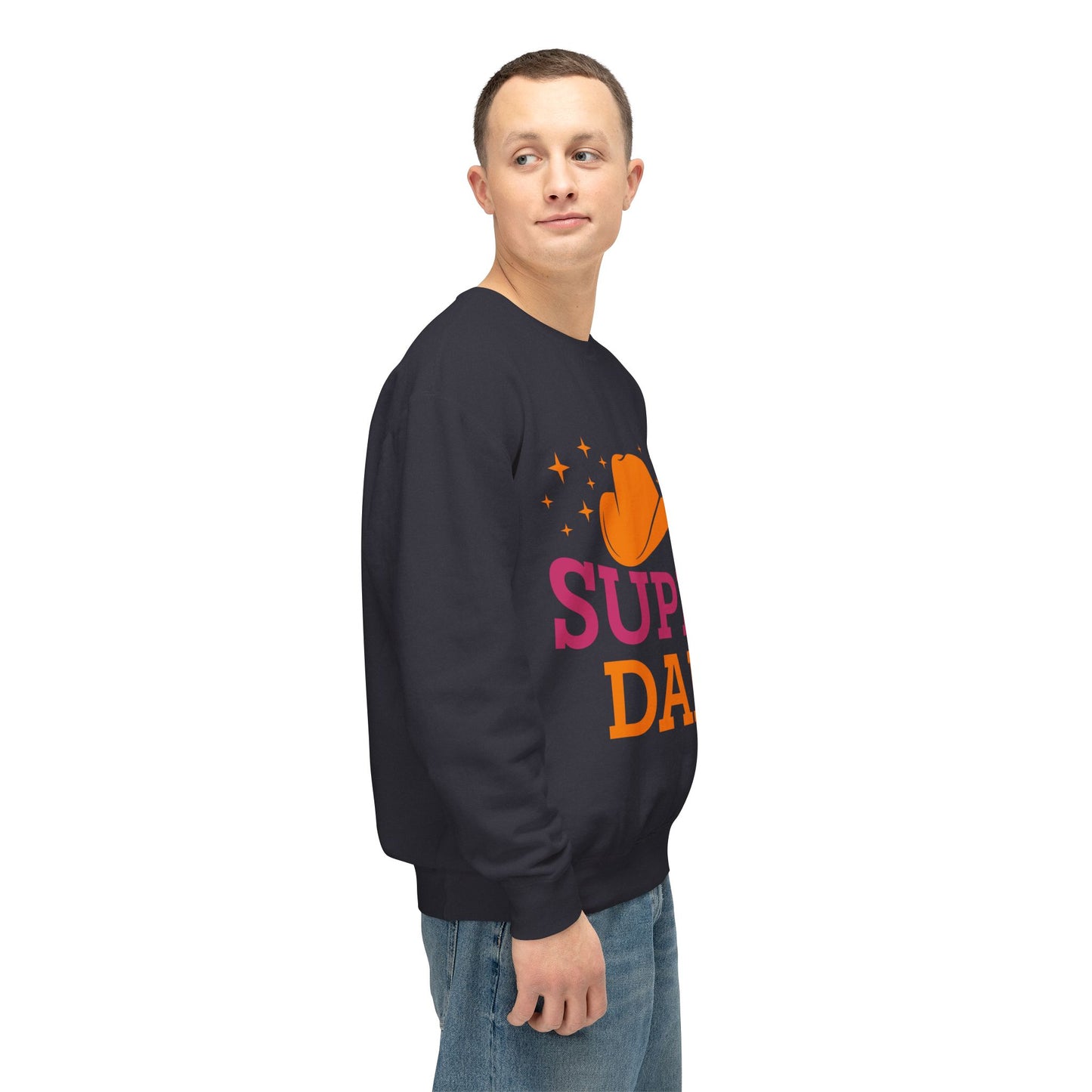 Super Dad Unisex Lightweight Crewneck Sweatshirt | Perfect Gift for Father's Day - 12907