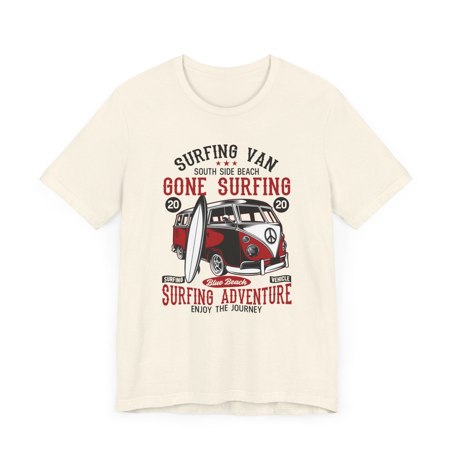 Surfing Van, Surfing Adventure - Unisex Jersey Short Sleeve Tee