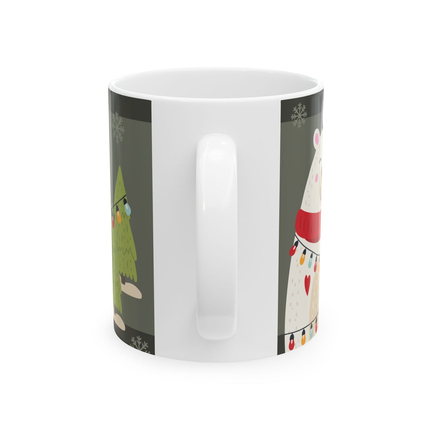 Dog & Penguins, Merry Christmas - Ceramic Mug, (11oz, 15oz) - 10912