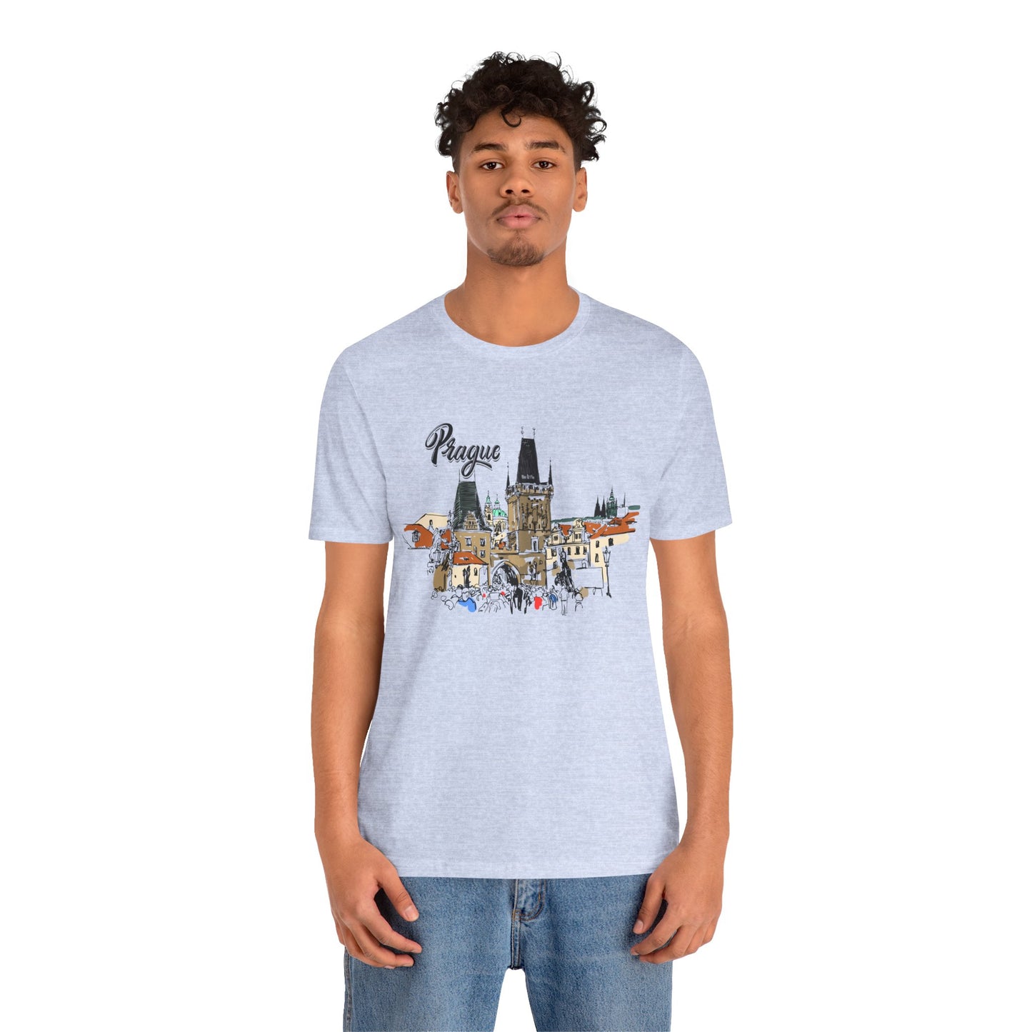 Prague Graphic Unisex Tee - Perfect Travel Souvenir - 12135