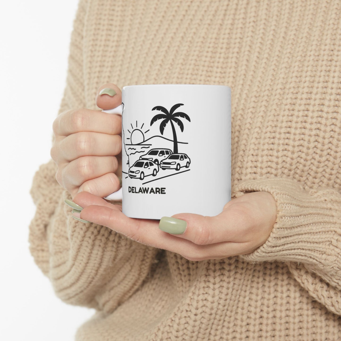 "In Delaware, we don’t do rush hour, we do 'beach traffic.'" Ceramic Mug - 14126