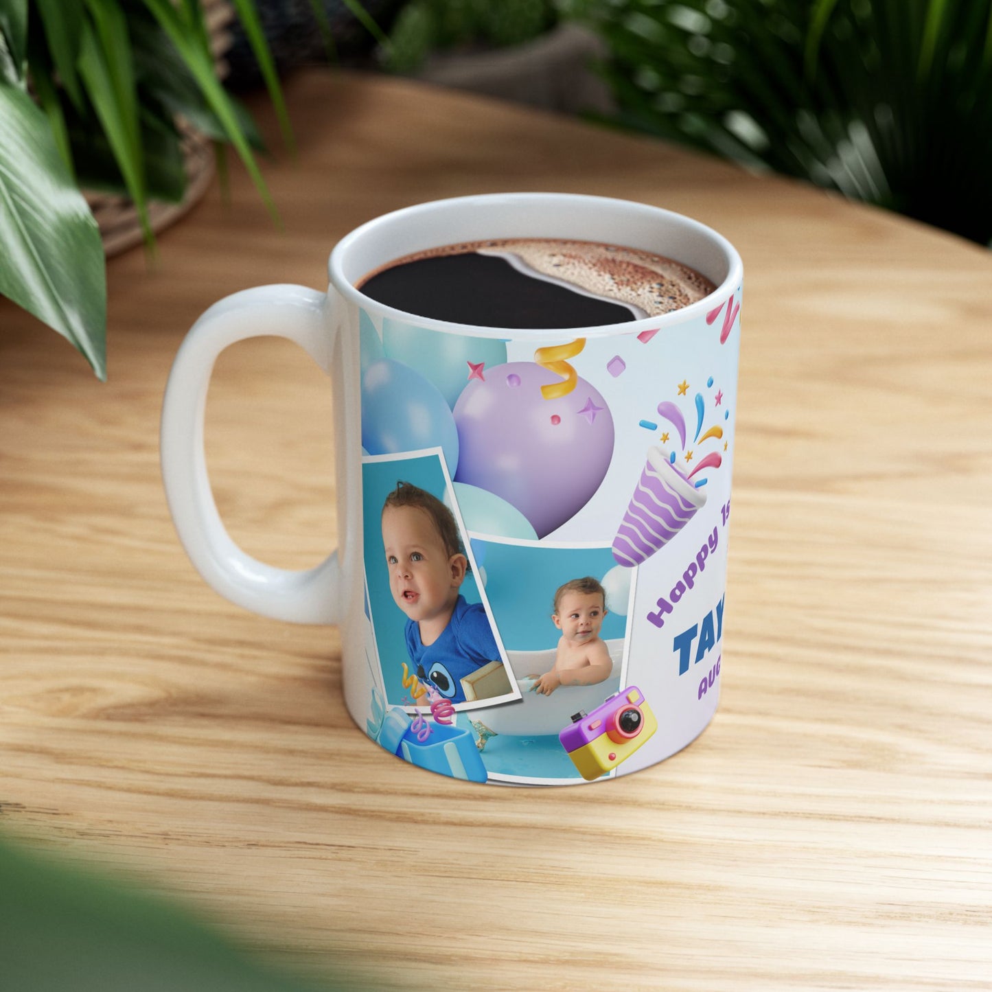 Personalized Birthday Mug for Kids, Custom Photo Cup, Gift for Birthday Celebration, Unique Child’s Mug, Party Favor - 13971