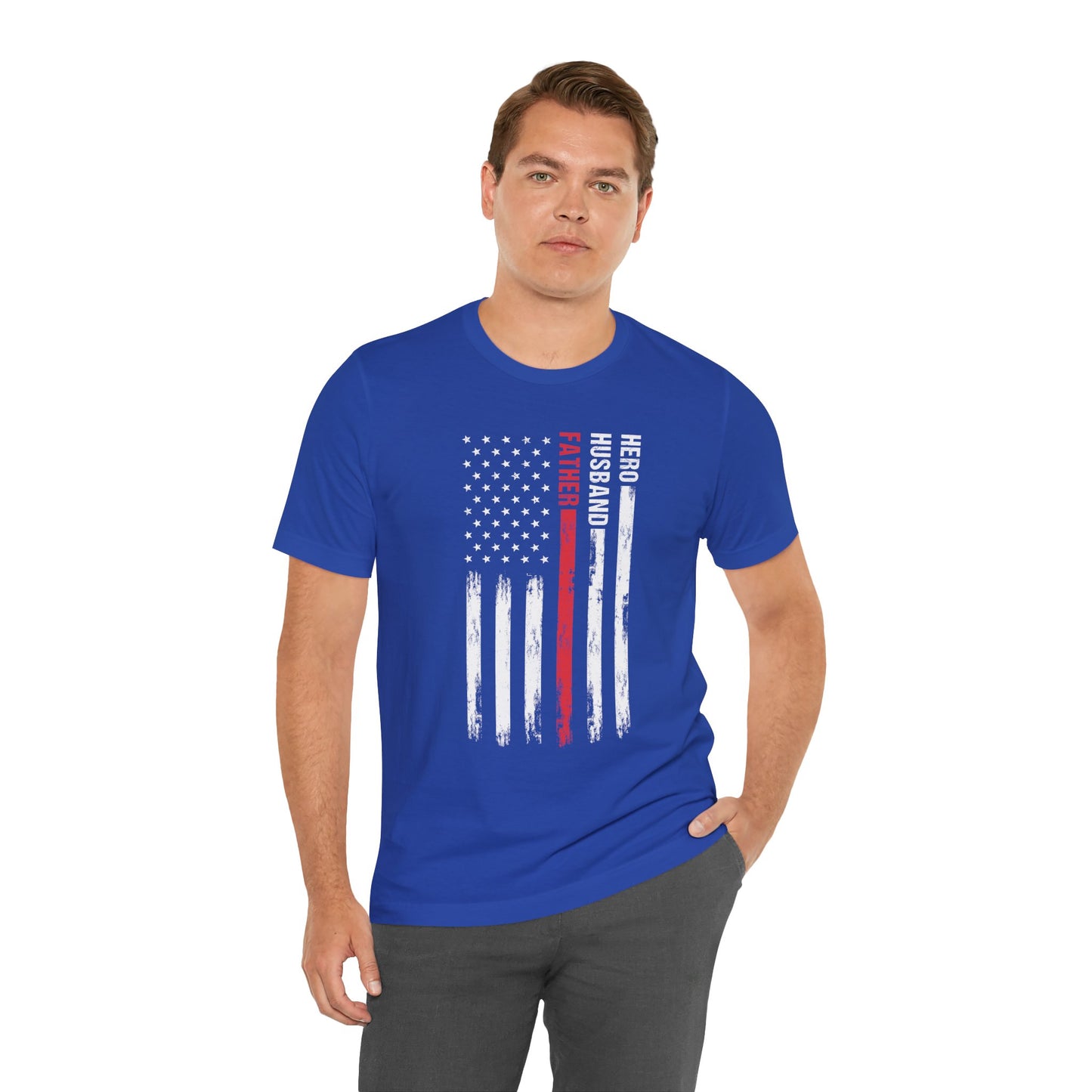 Hero, Husband, Father - Unisex Jersey Short Sleeve Tee - 13722