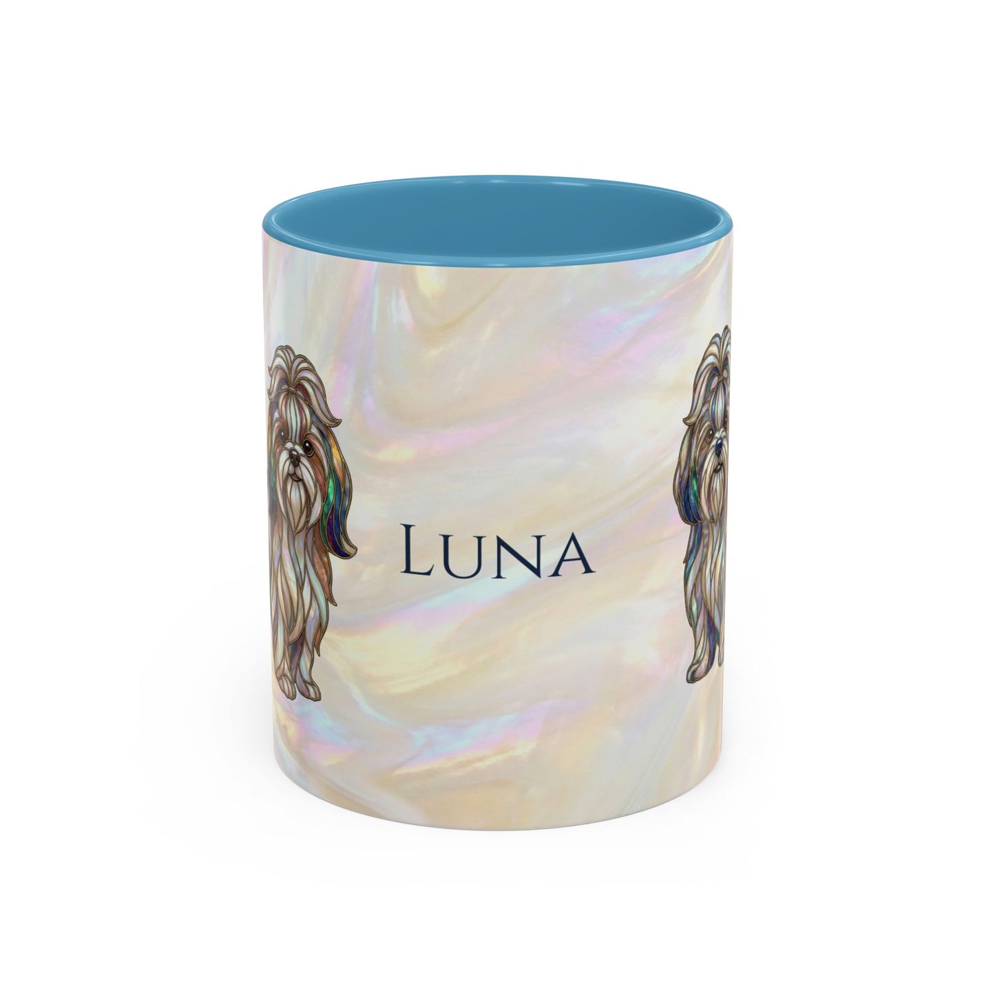 Shih Tzu Accent Coffee Mug – Stained Glass Design 11/15oz - 14647