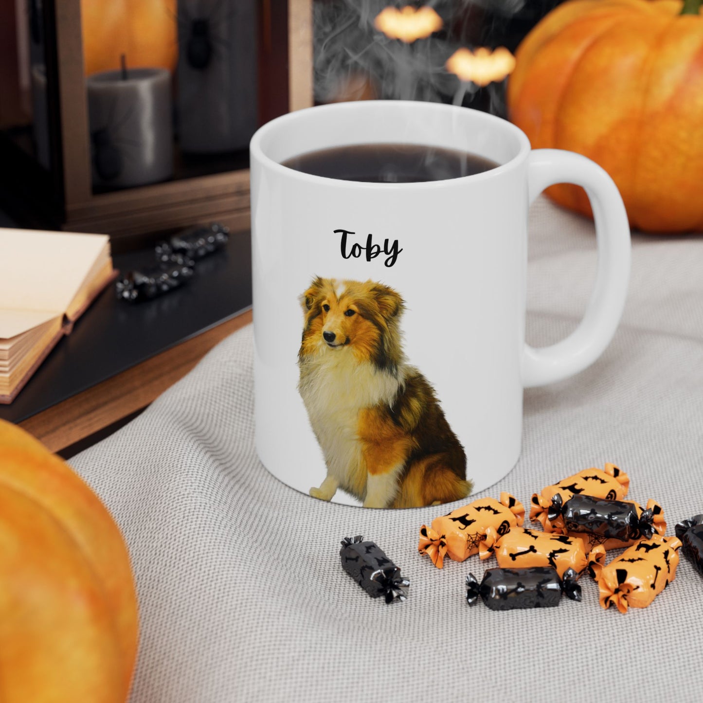 Custom Pet Portrait Ceramic Mug | Dog Lover Gift | Personalized Mug | Animal Lover Coffee Cup | Cute Pet Design - 14160