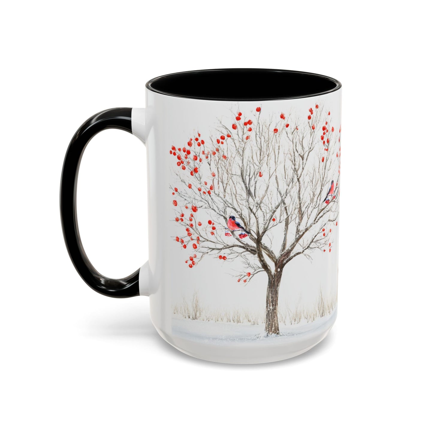 Winter Tree, Snowman & Puppy - Accent Coffee Mug (11, 15oz) - 10406