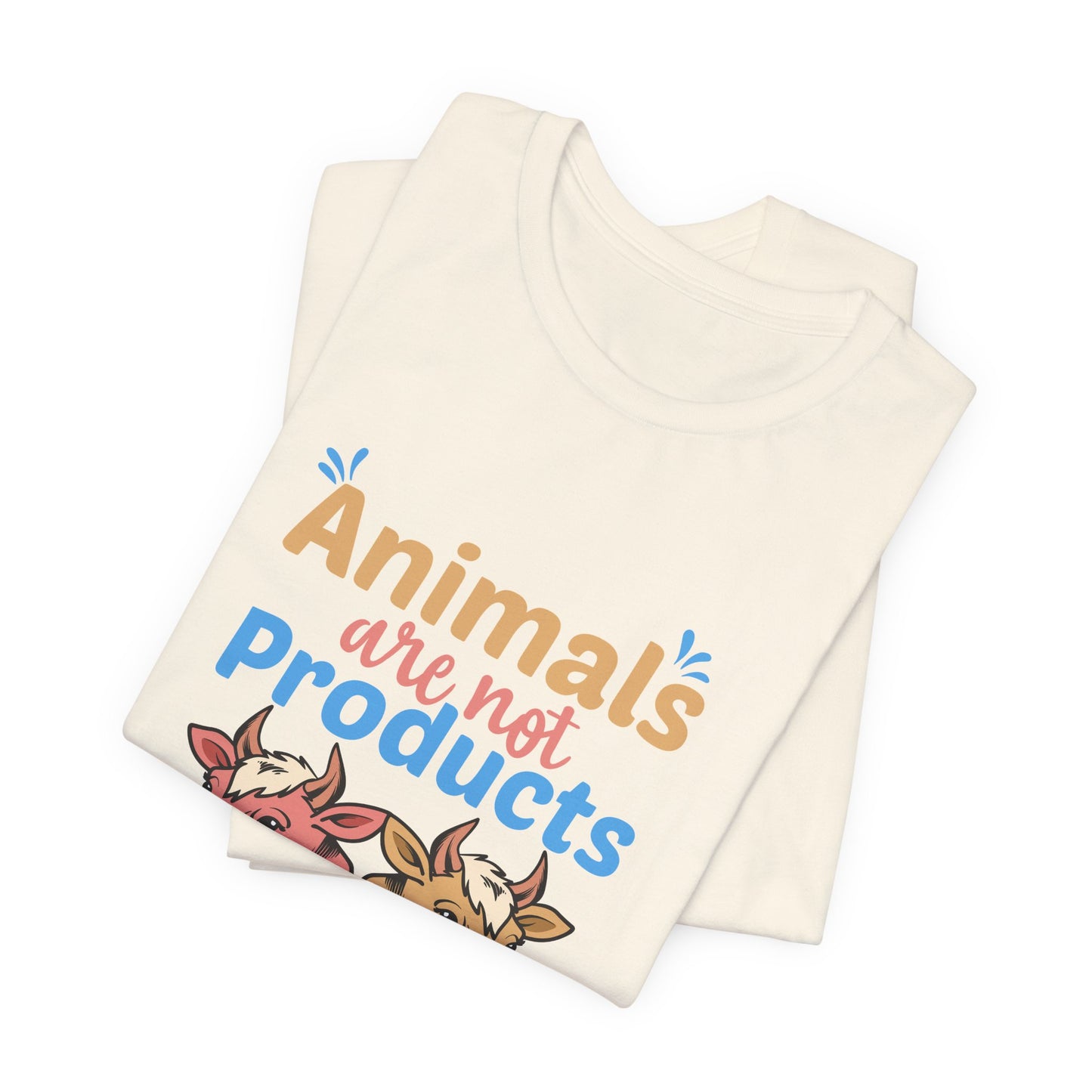 Vegan: Animals Are Not Products, Go Vegan - Unisex Jersey Short Sleeve Tee - 12353