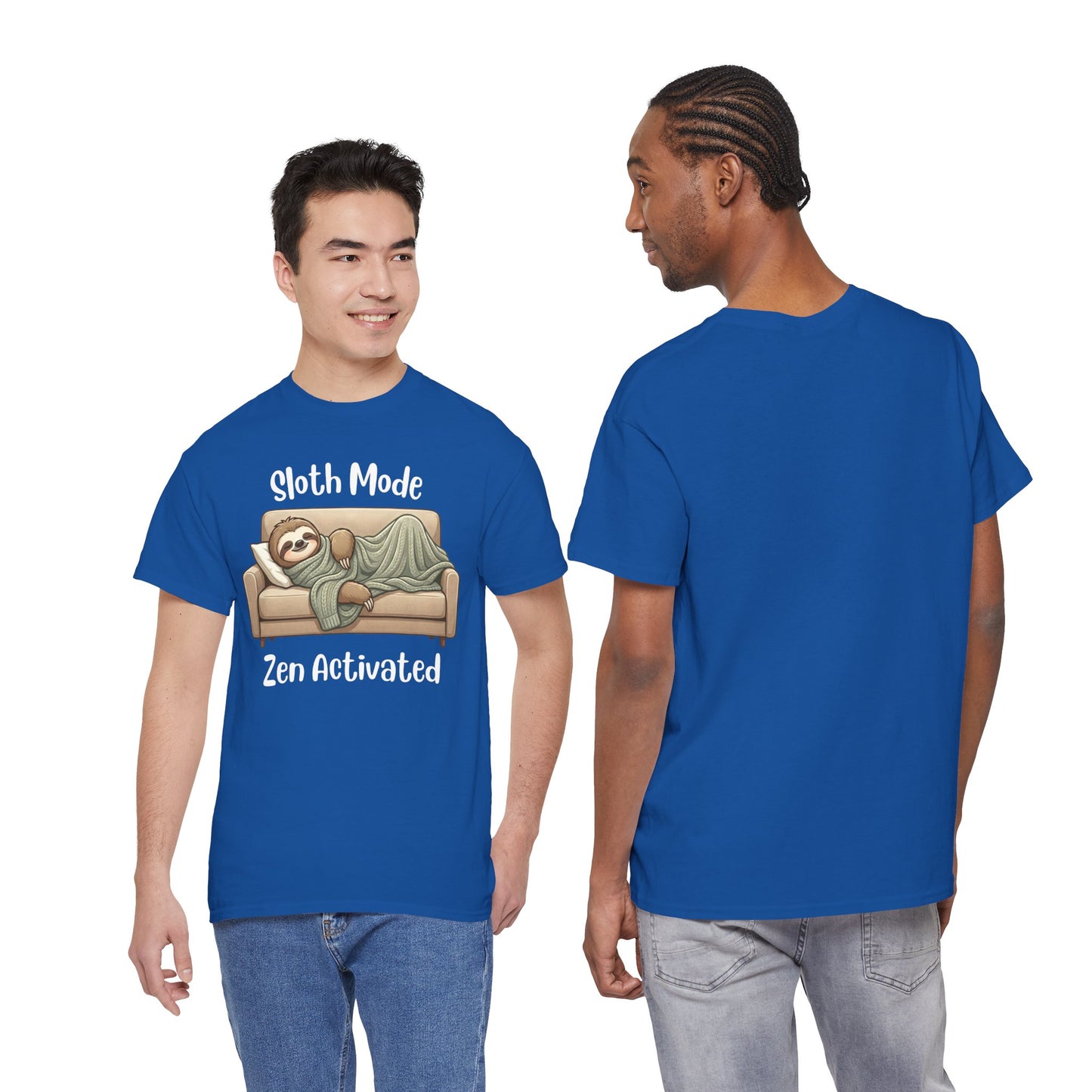 Funny Sloth T-Shirt – “Sloth Mode, Zen Activated” Cute Relaxing Tee - 14844