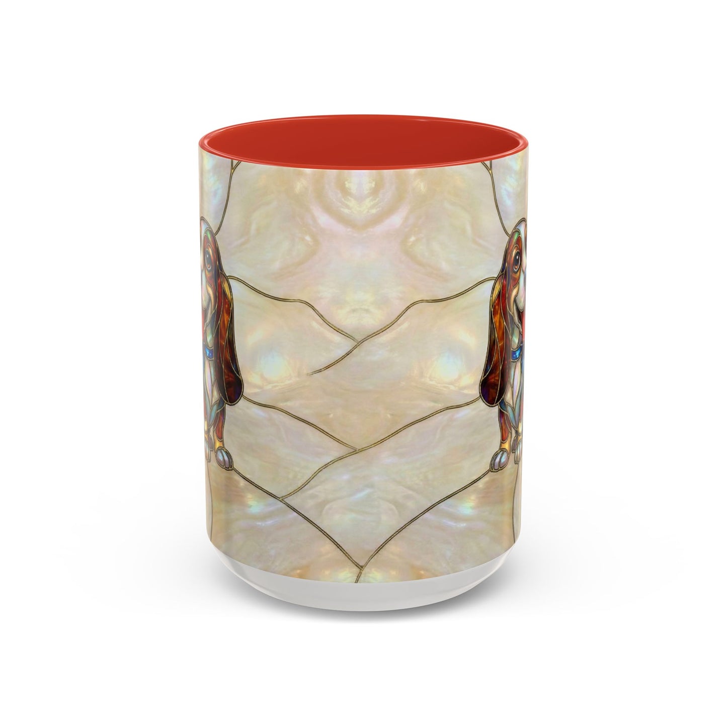 Basset Hound Stained Glass Accent Coffee Mug (11/15oz) - 14520