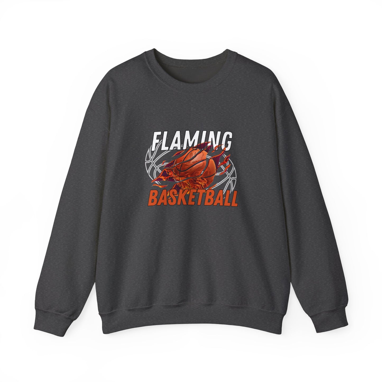 Flaming Basketball - Unisex Heavy Blend™ Crewneck Sweatshirt - 10671