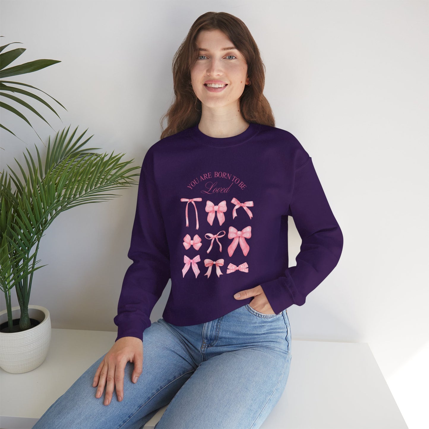 You Are Born to Be Loved - Unisex Heavy Blend™ Crewneck Sweatshirt - 10484