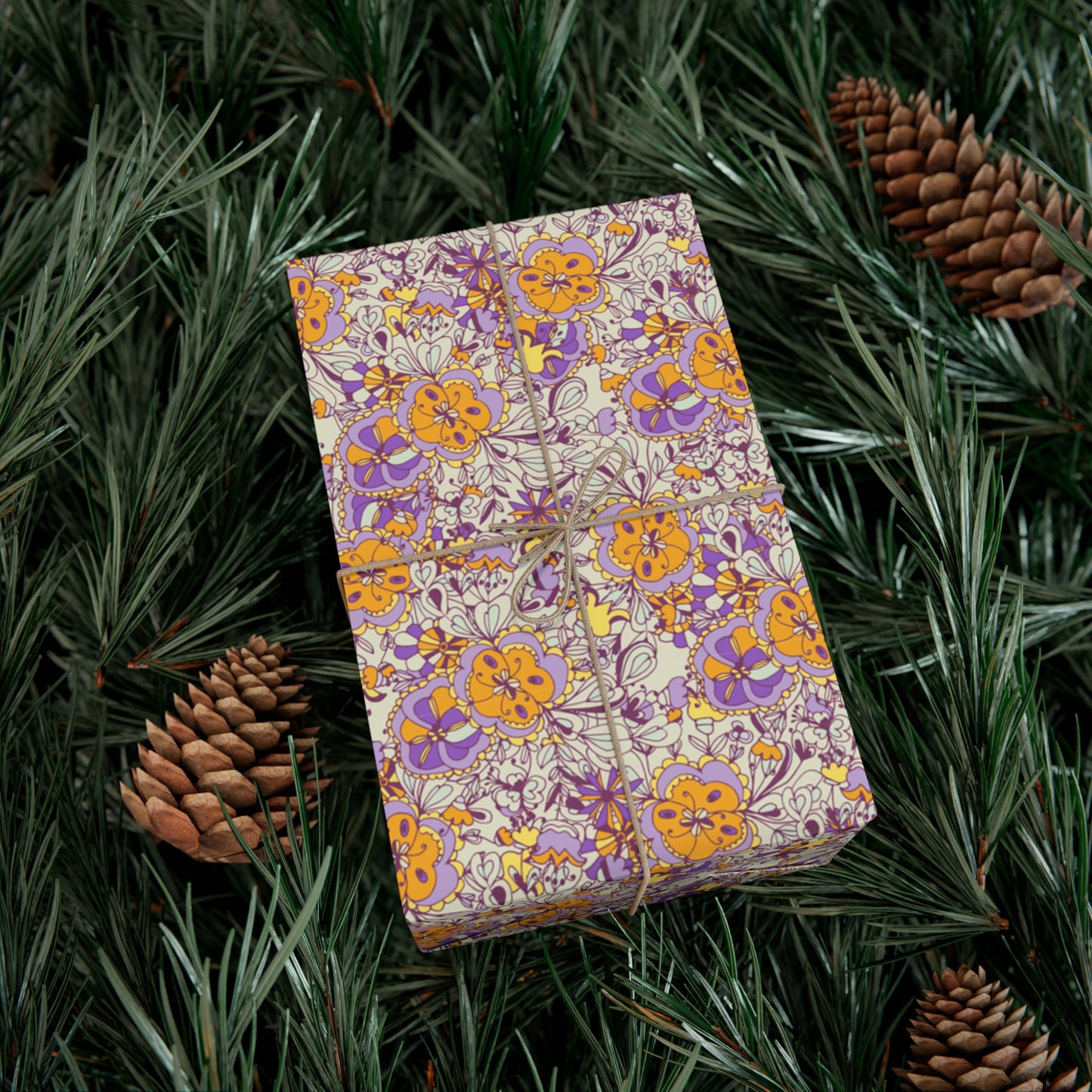Orange & Purple Flowers - Gift Wrap Papers - 10240