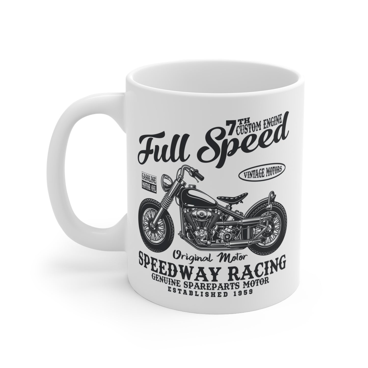 Full Speed, Vintage Motor - Mug 11oz - 13313