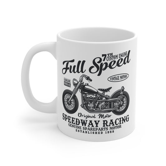 Full Speed, Vintage Motor - Mug 11oz - 13313