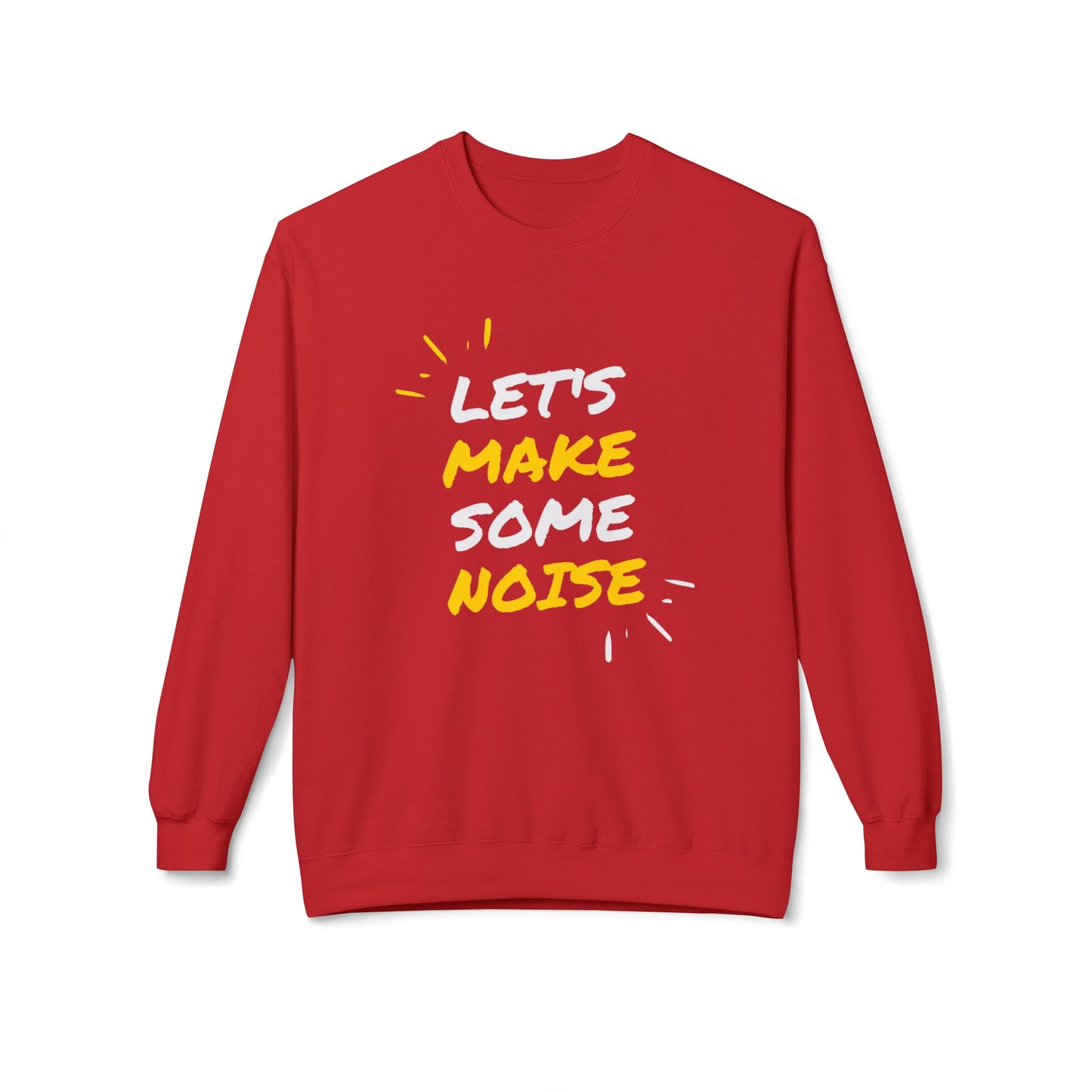 Music, Let's Make Some Noise - Unisex Midweight Softstyle Fleece Crewneck Sweatshirt - 11249