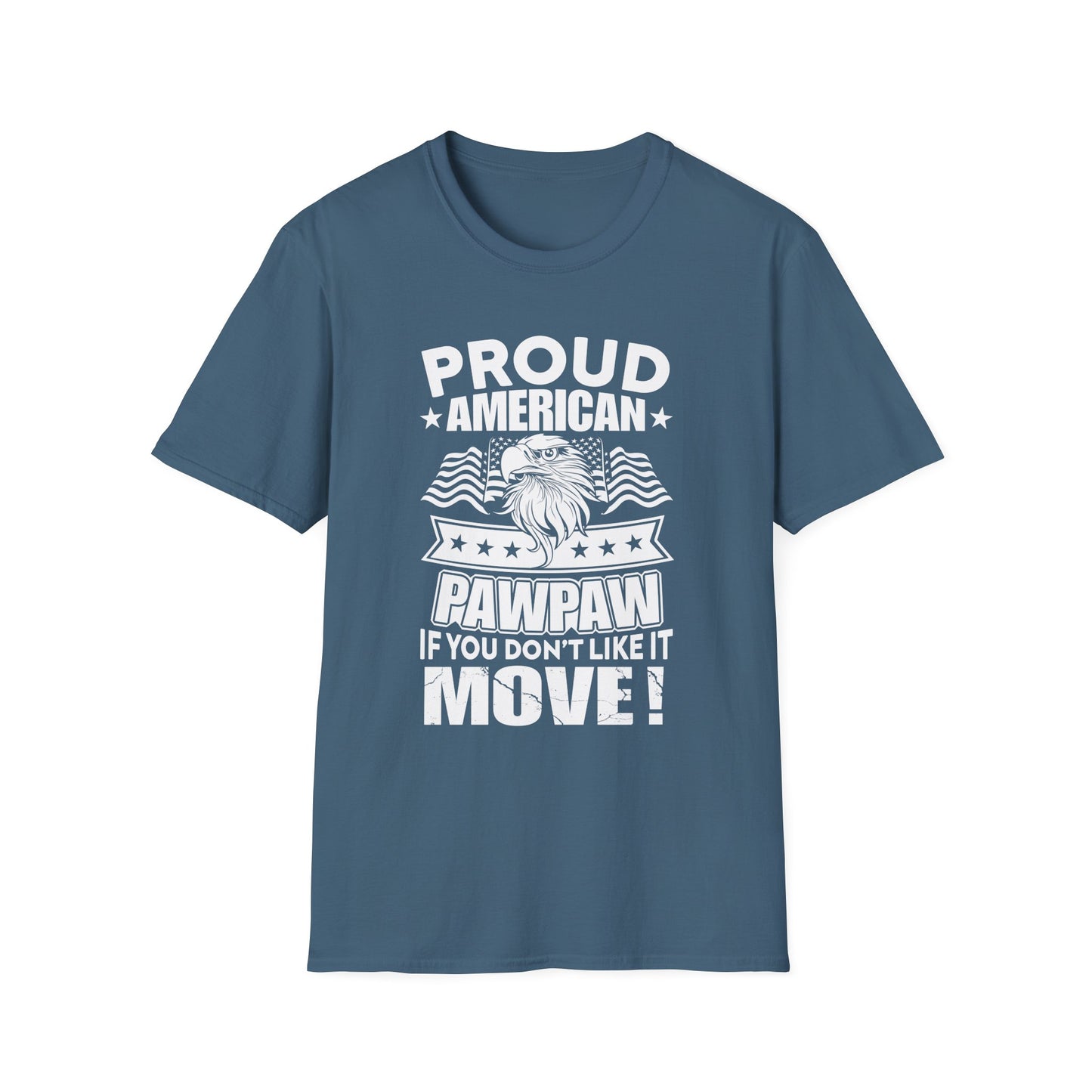 Proud American Pawpaw T-Shirt, Unisex Tee for Grandfather, Father's Day Gift, Casual Wear, Patriotic Shirt, Comfortable Tee - 13787