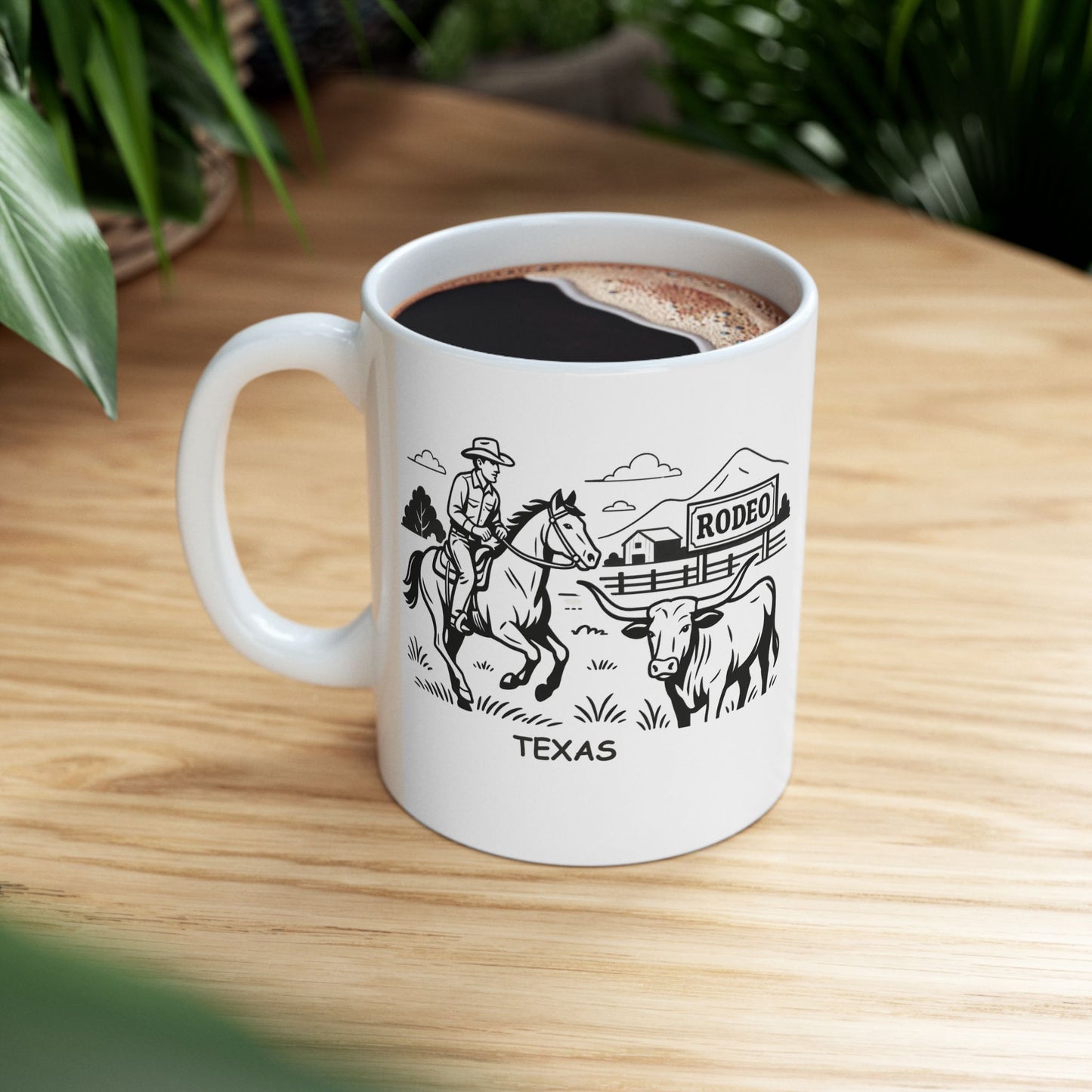 "In Texas, we don’t just live in the country—we live for it, from the ranch to the rodeo." Ceramic Mug - 11oz & 15oz - 12768