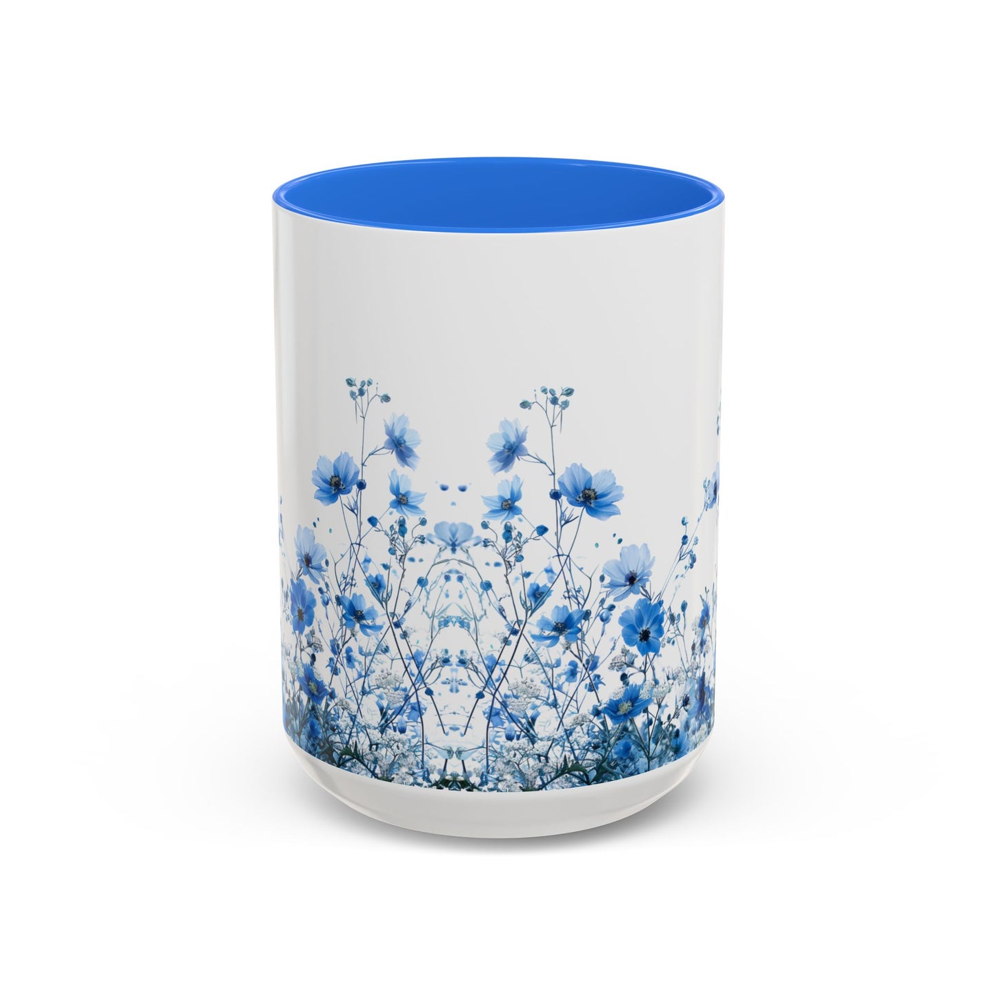 Field of Blue Flowers - Accent Coffee Mug (11, 15oz) - 10645