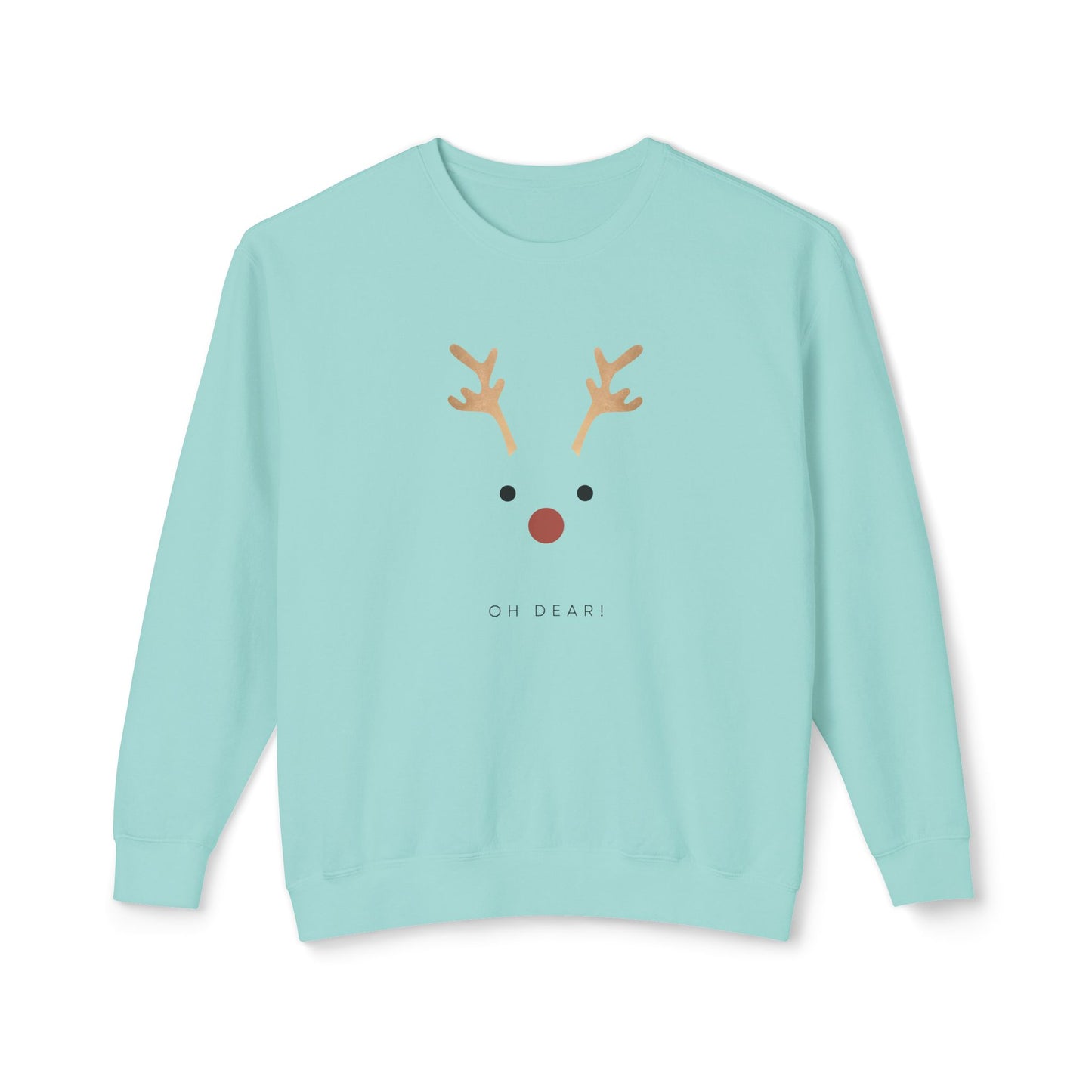 Reindeer, Oh Dear! - Unisex Lightweight Crewneck Sweatshirt - 10486