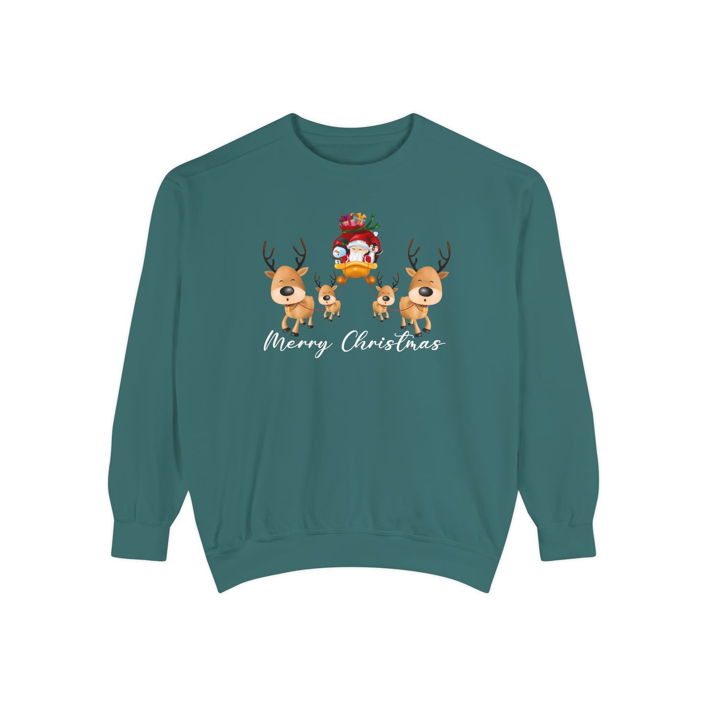 Reindeers - Unisex Garment-Dyed Sweatshirt - 10010