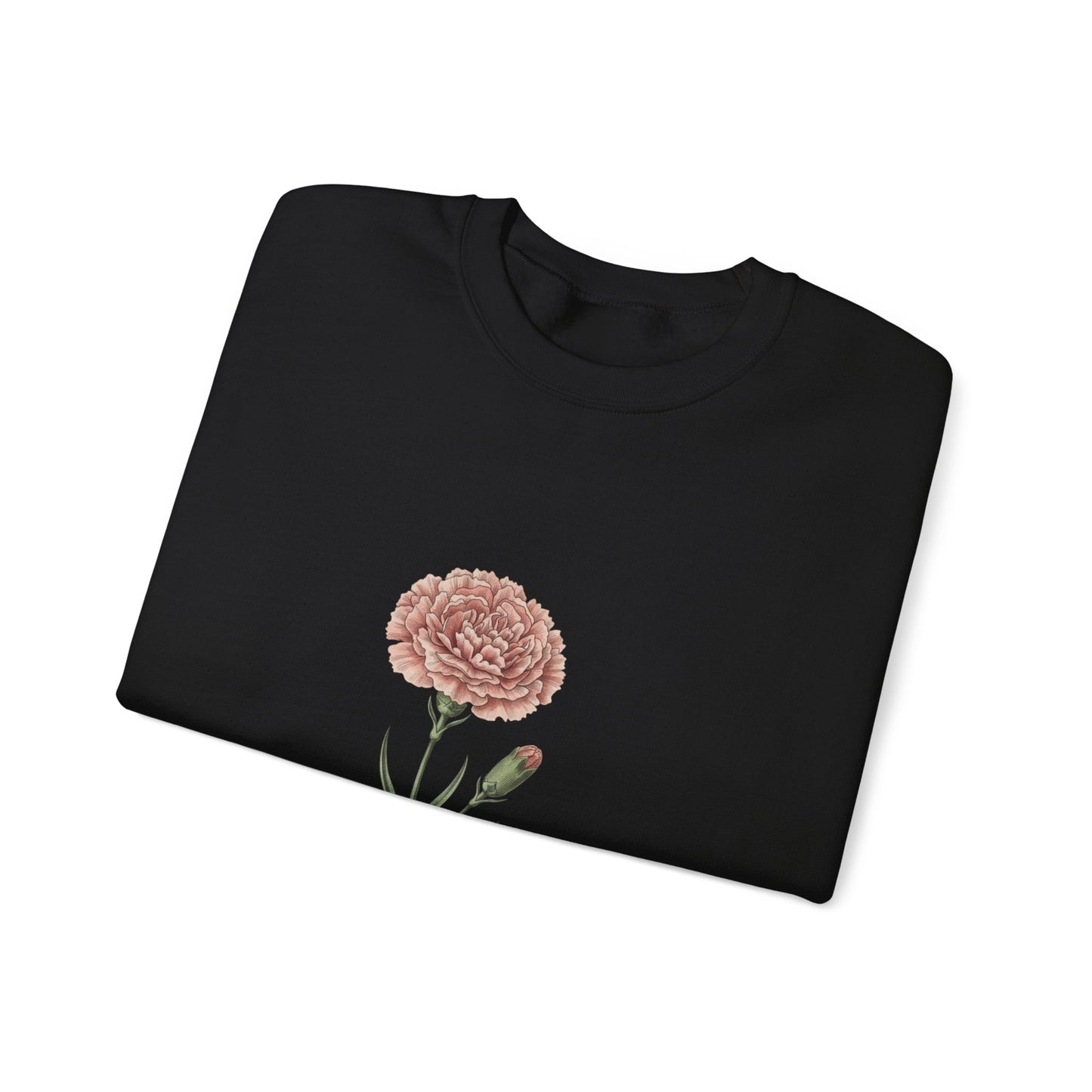 January Carnation Crewneck Sweatshirt — Customizable - 14673
