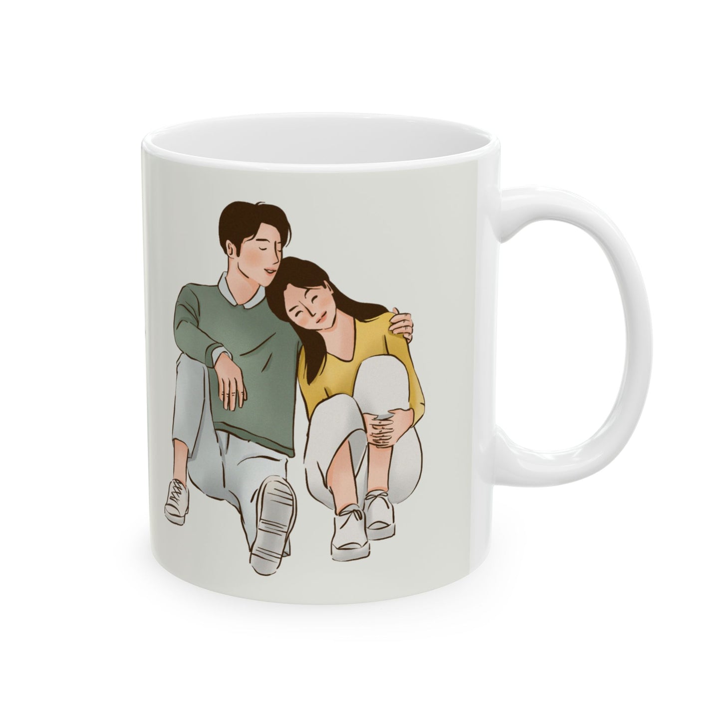 Happy Valentine's Day, Names, Customizable - Ceramic Mug, (11oz, 15oz) - 10924